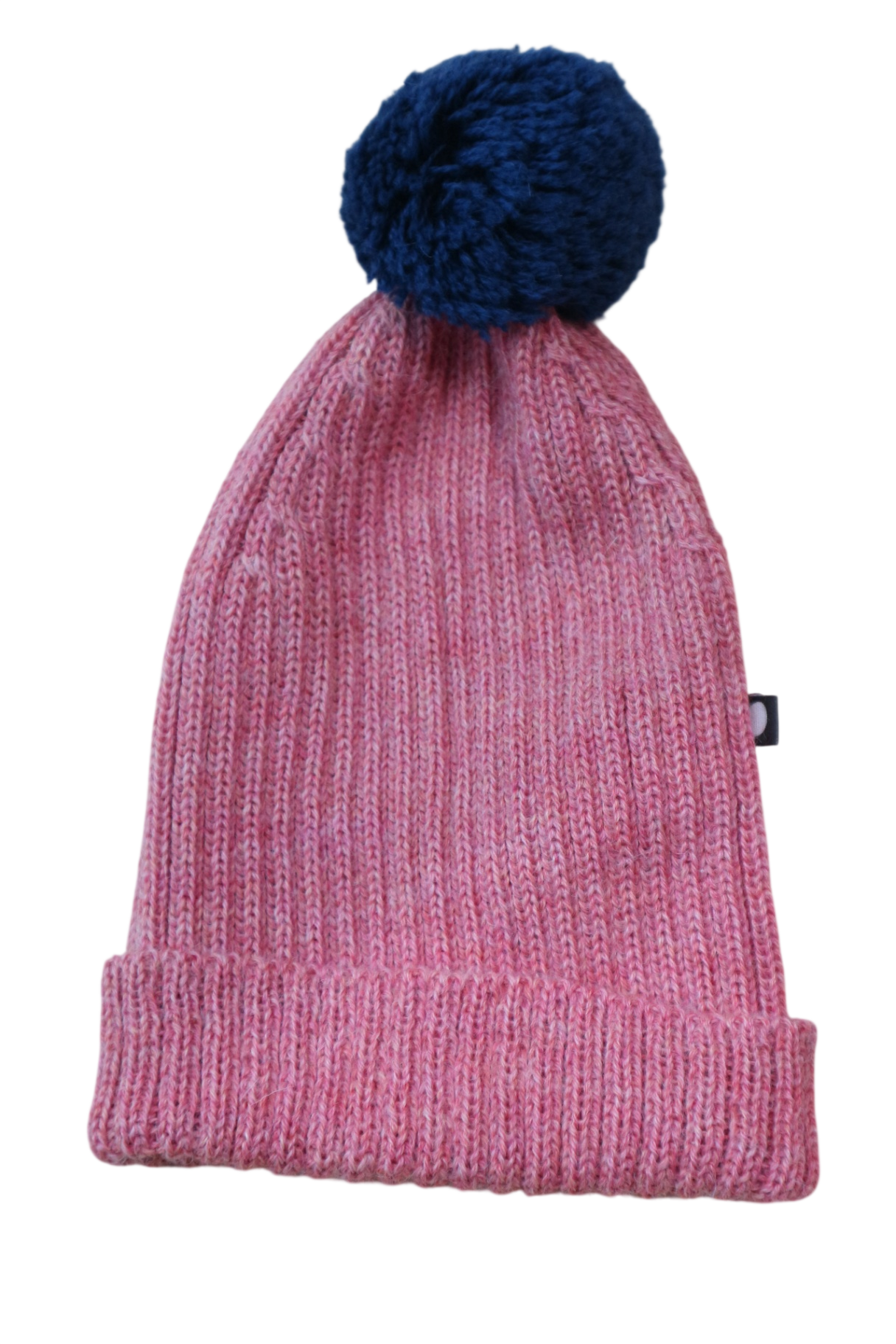 Oeuf Beanie, Pink marle and navy, 2-4