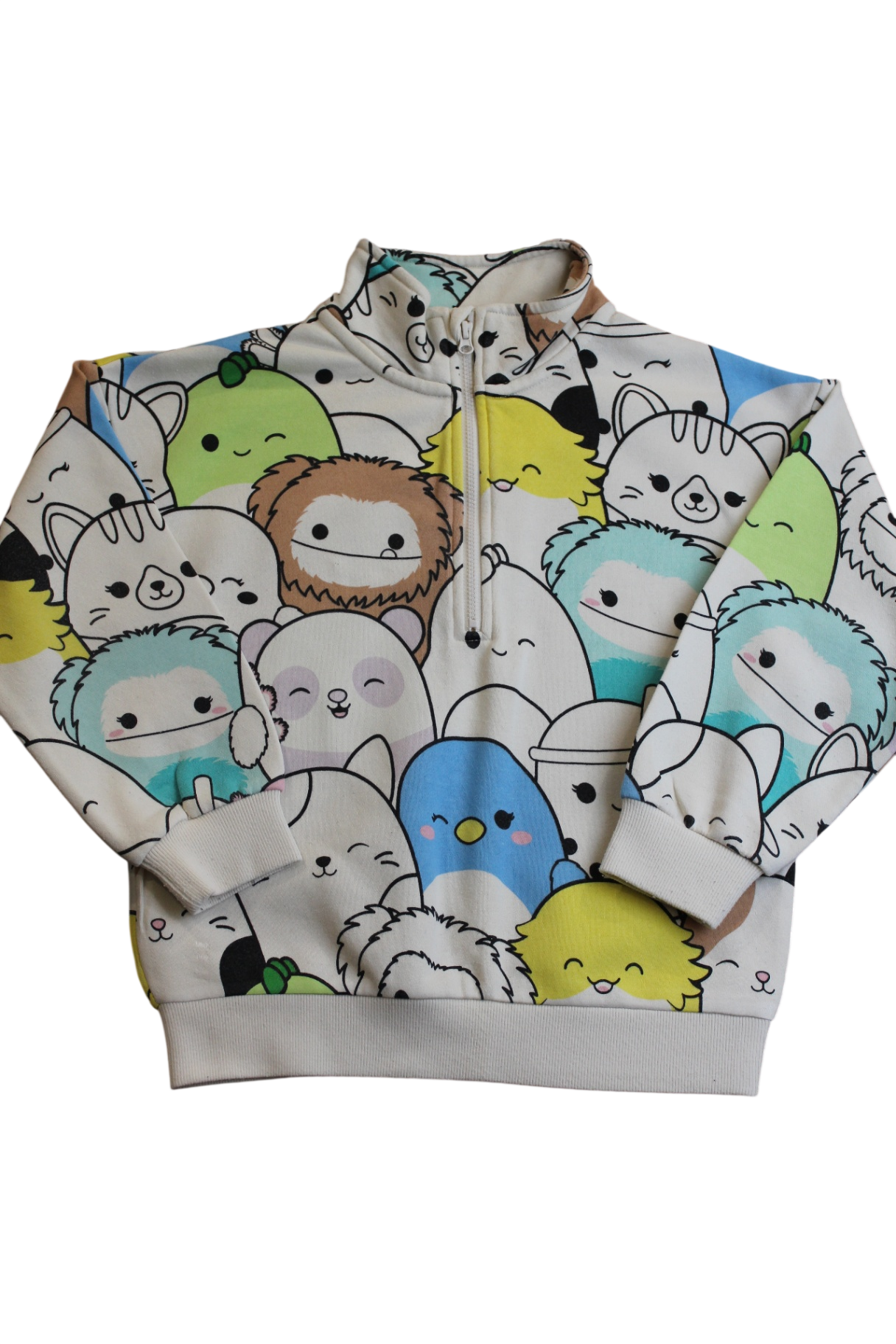 H&M x Squishmallows Zip-Up Jumper, Cream, multicoloured, 6