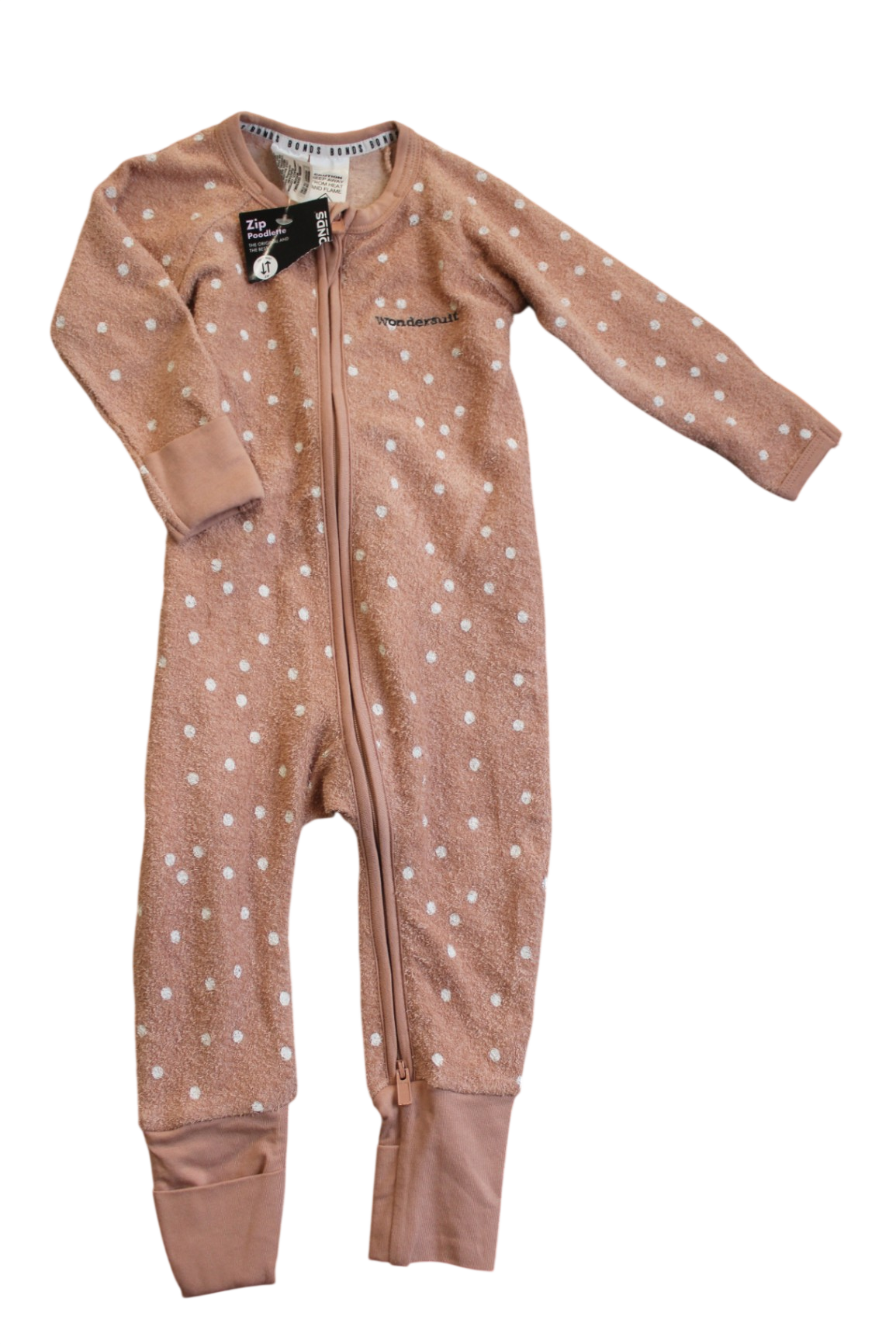 Bonds Wondersuit, dusty pink/spots, 0