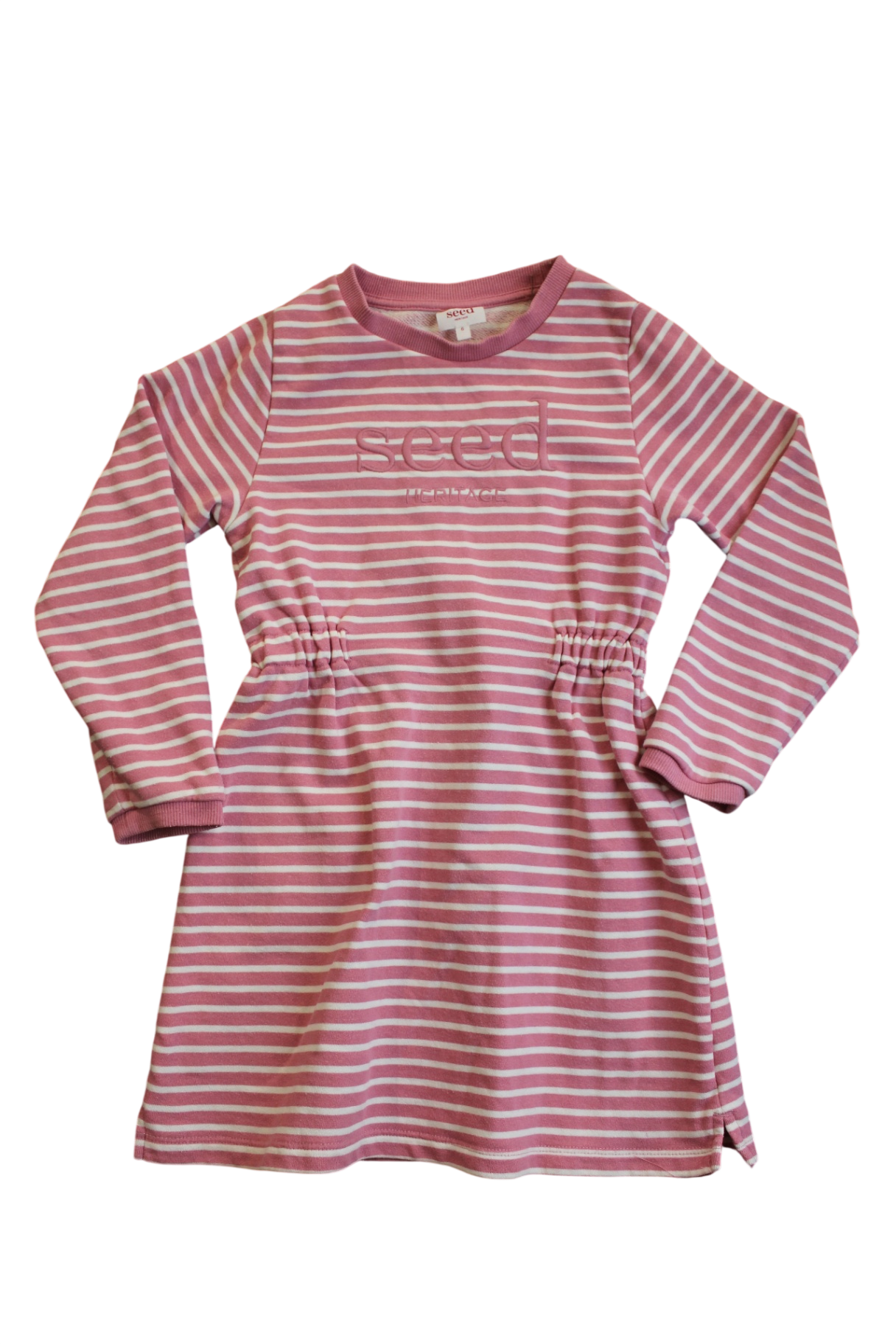 Seed Dress, Pink and white striped, 6