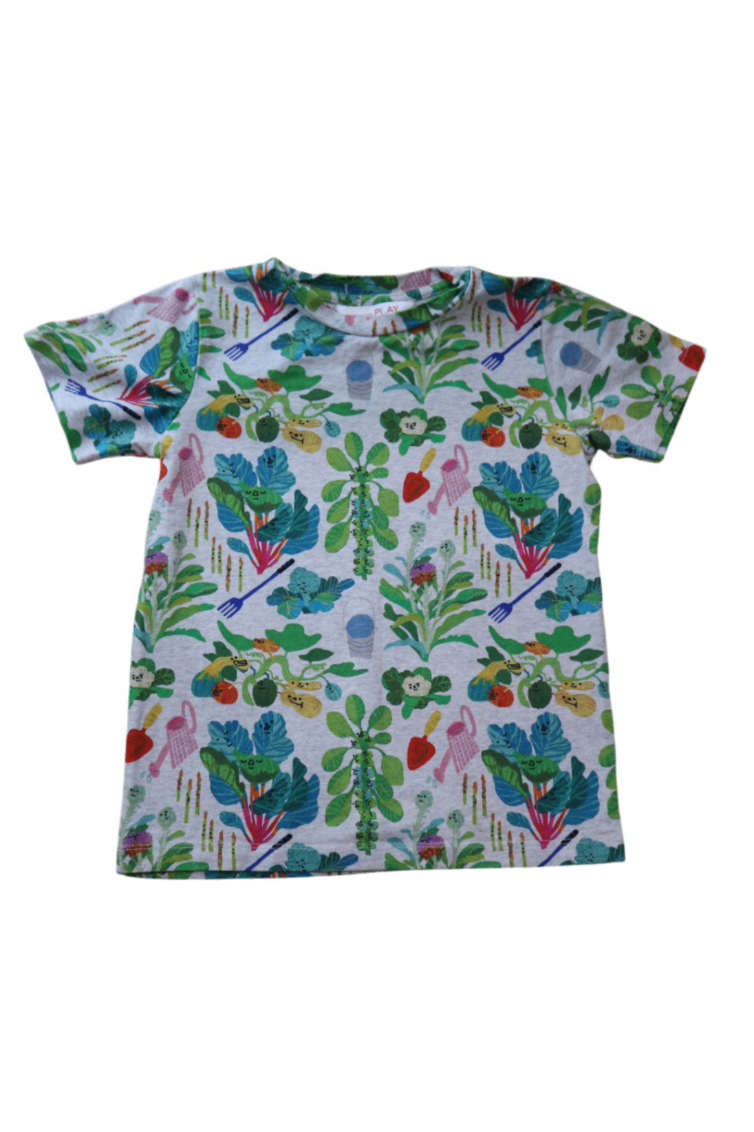 Gorman Playground T-Shirt, Light Grey Veggies Multi, 5-6Y