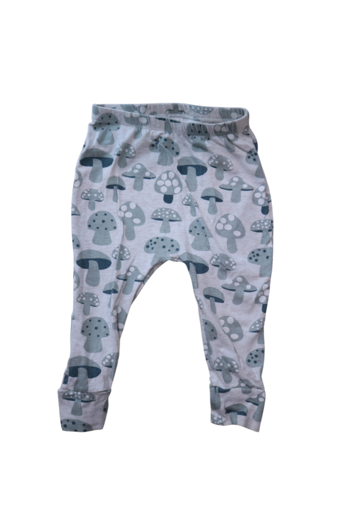 Seed Leggings, Grey w Green Mushrooms, 1