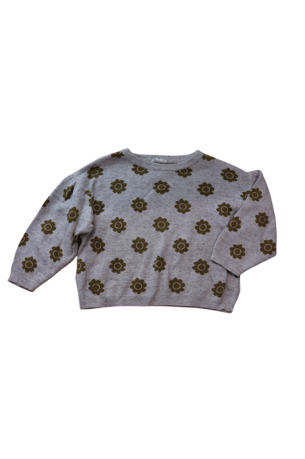 Grown Jumper, Grey Brown Flowers, 5