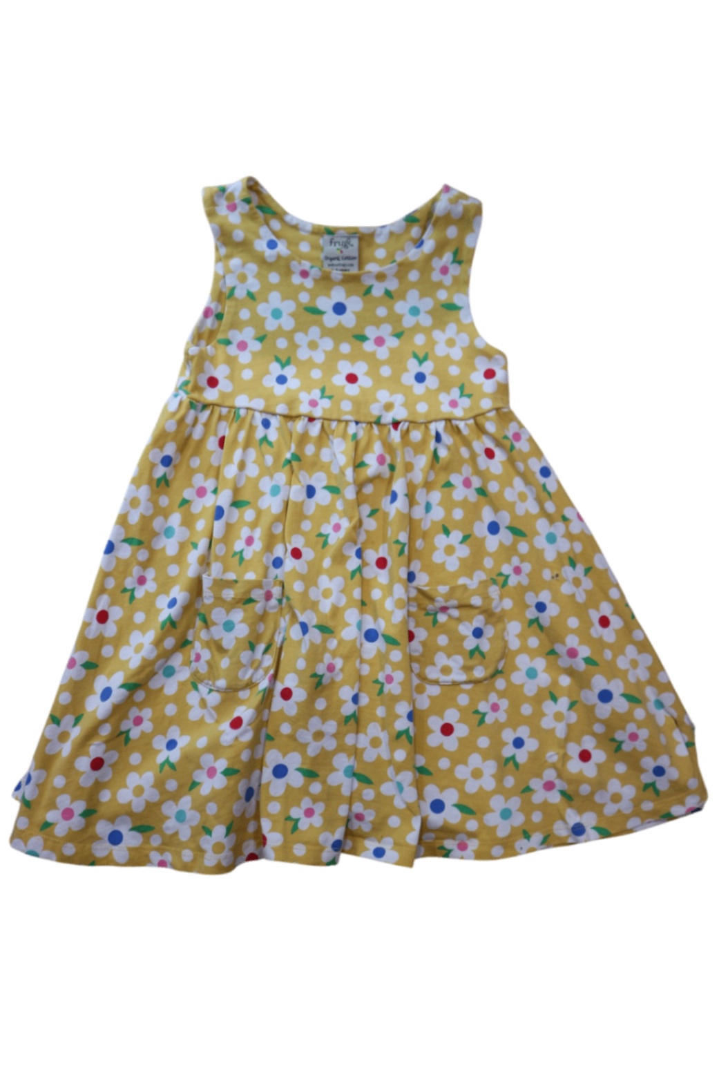 Frugi Dress, Yellow Multi Floral, 4-5Y