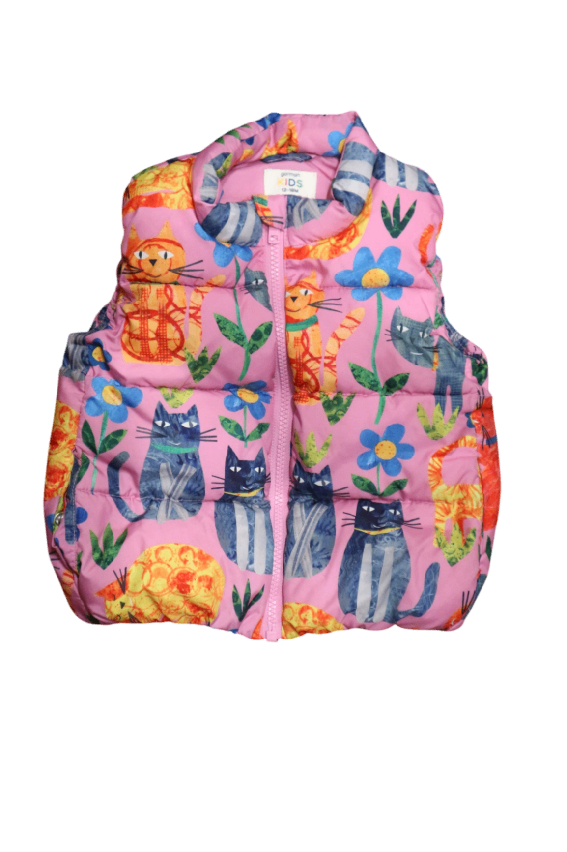 Gorman Playground Puffer Vest, Pink Multi, 12-18M