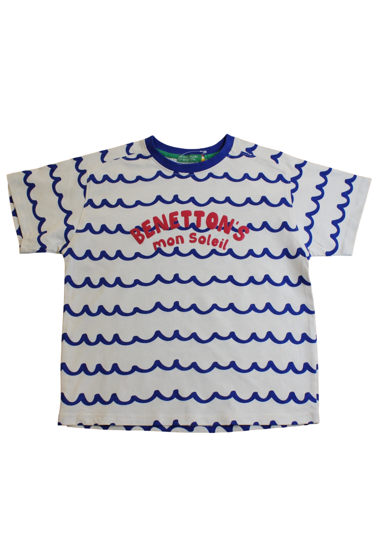 United Colors of Benetton T-Shirt, White, Blue, Red, 7