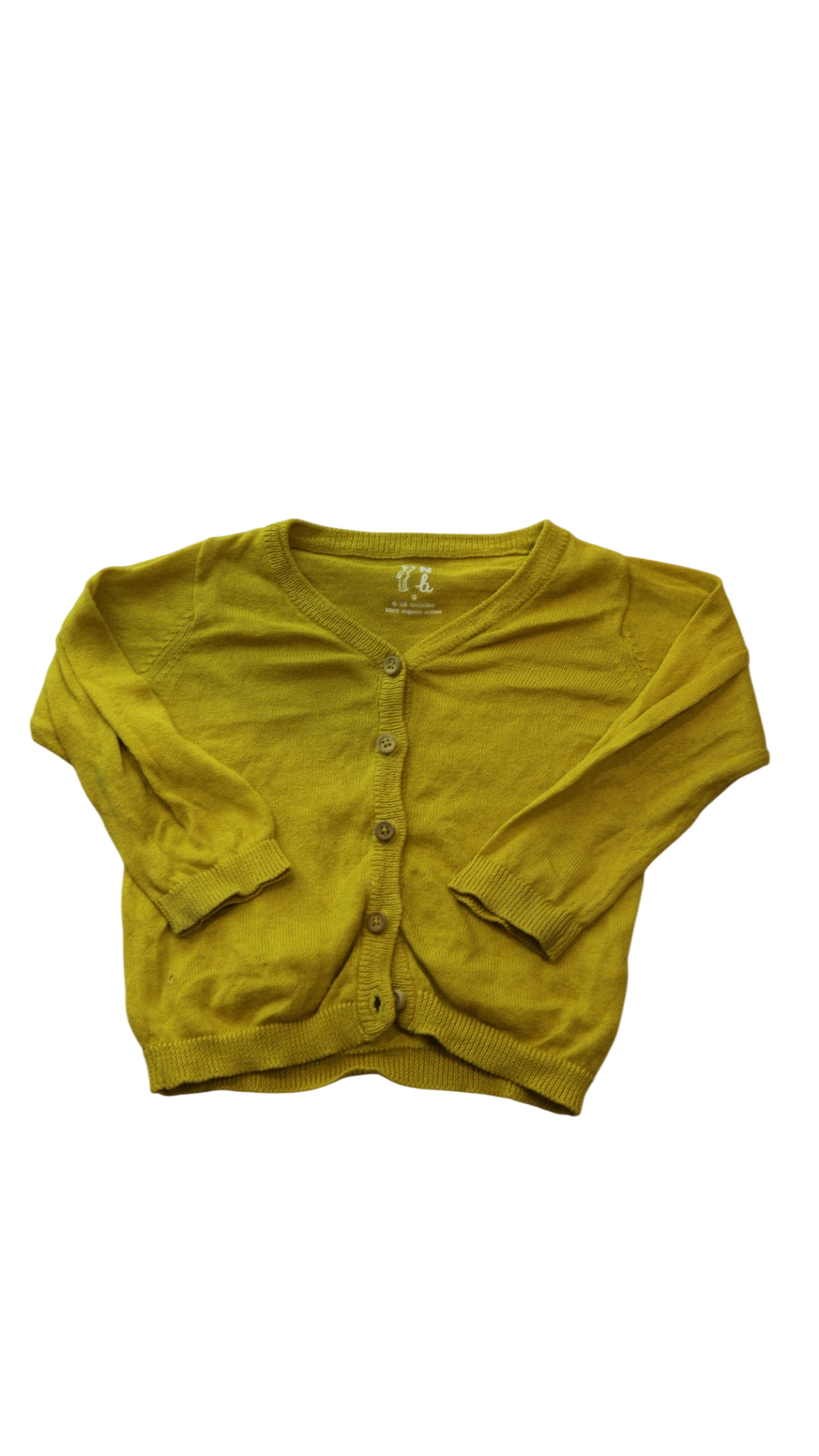 Nature Baby Cardigan, Mustard yellow, 0
