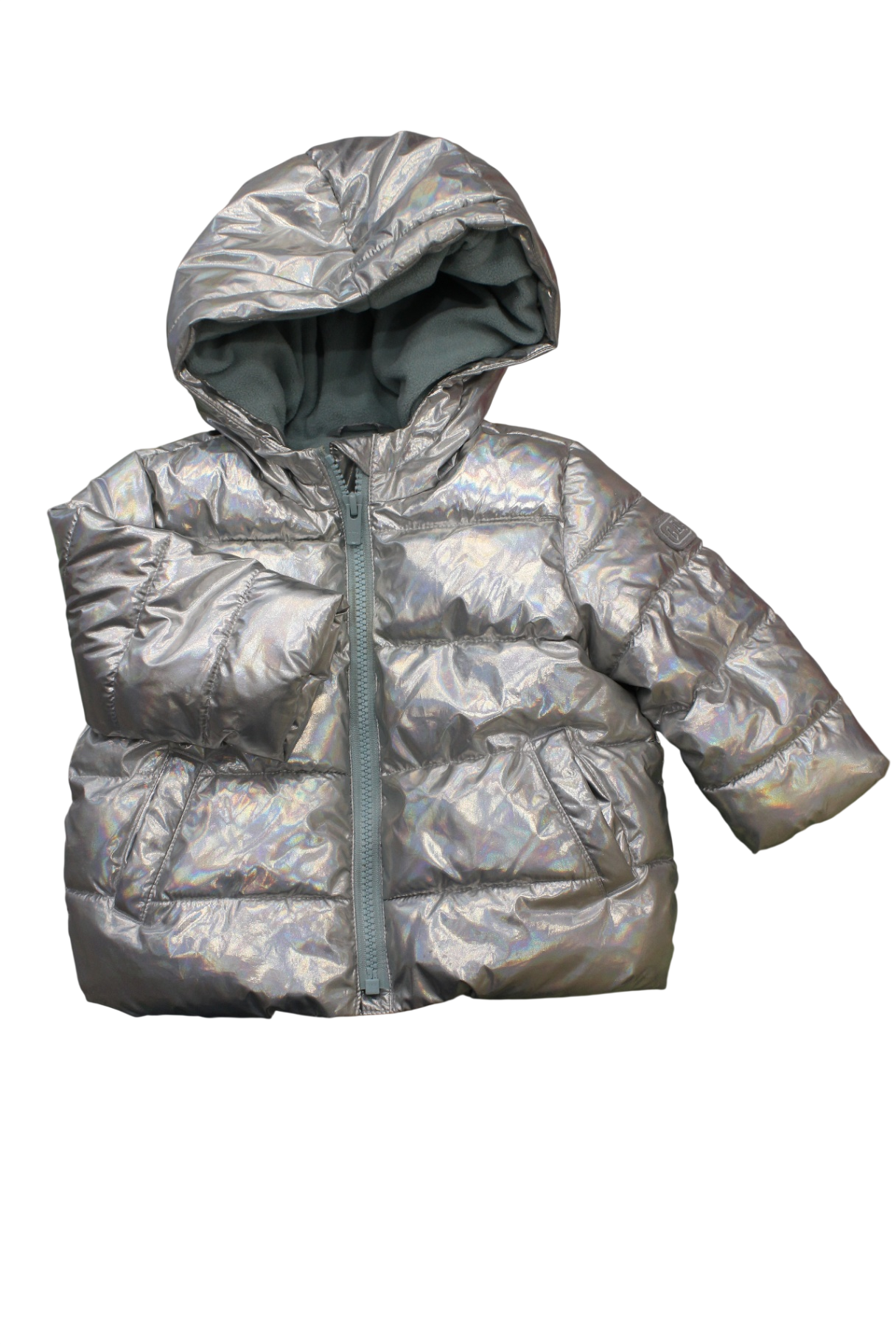 Baby Gap Puffer Jacket, Silver, 1