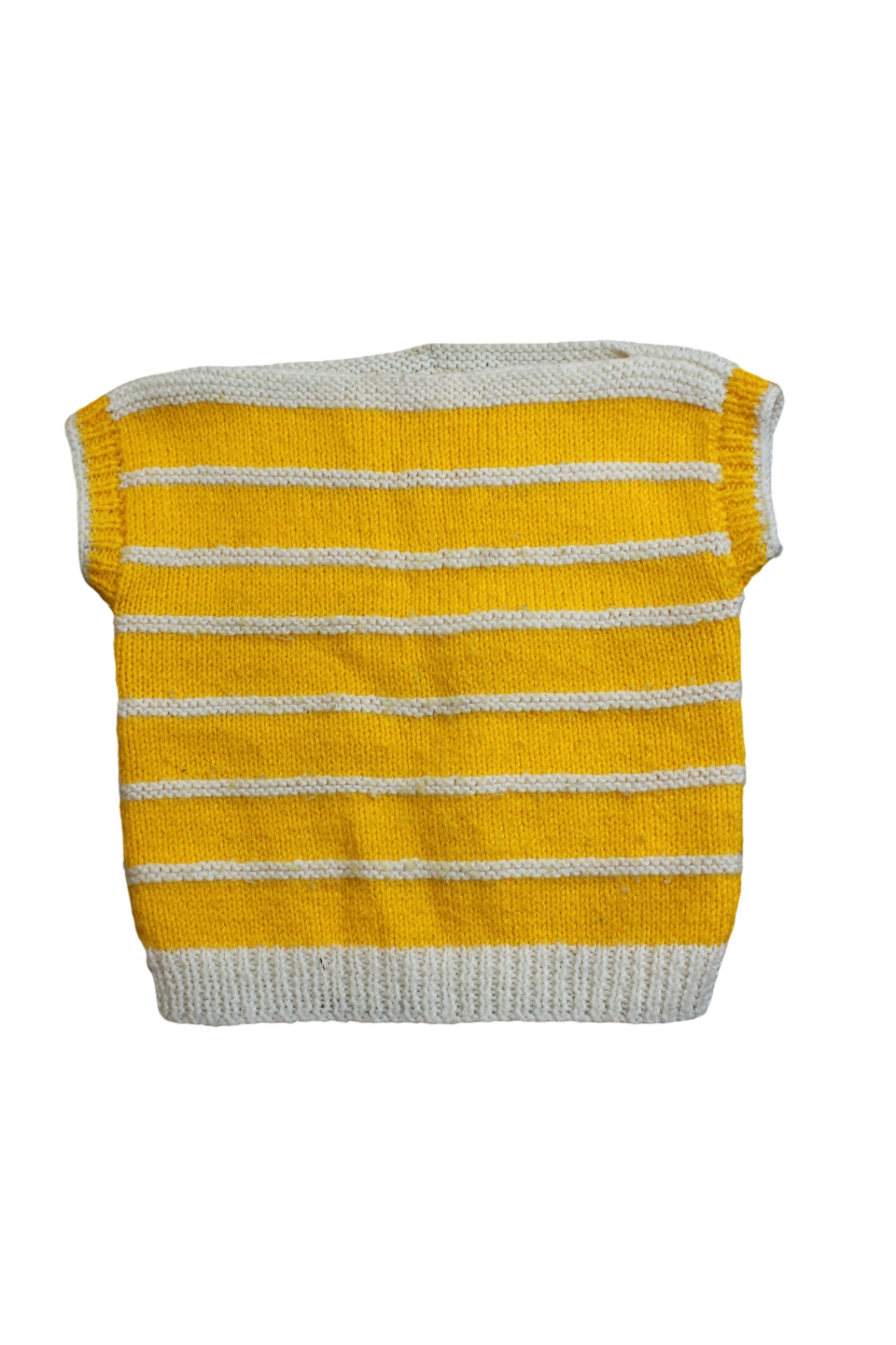 Handknit Knitwear, Yellow/White, 3
