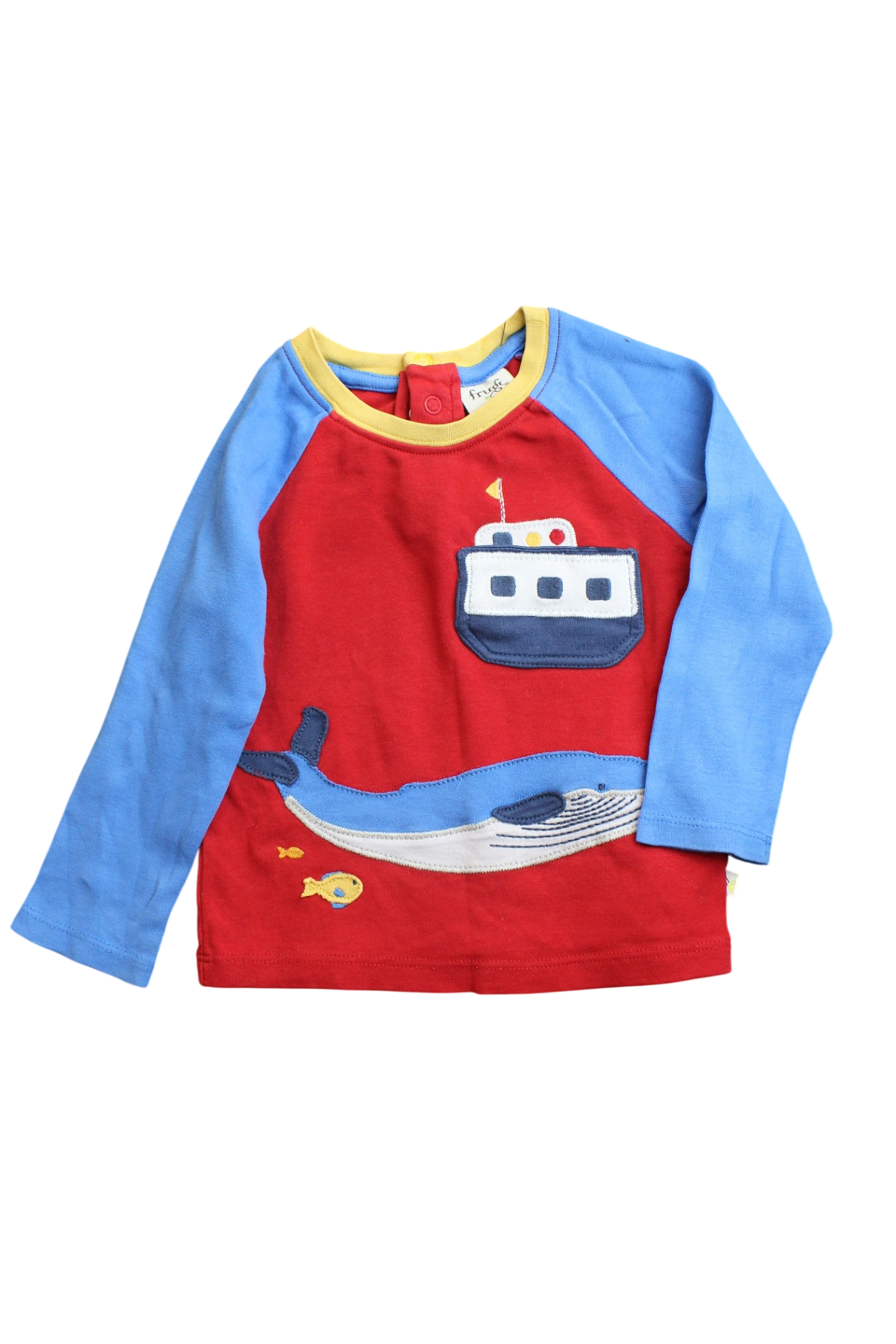 Frugi Long-Sleeve T-Shirt, Red, 0