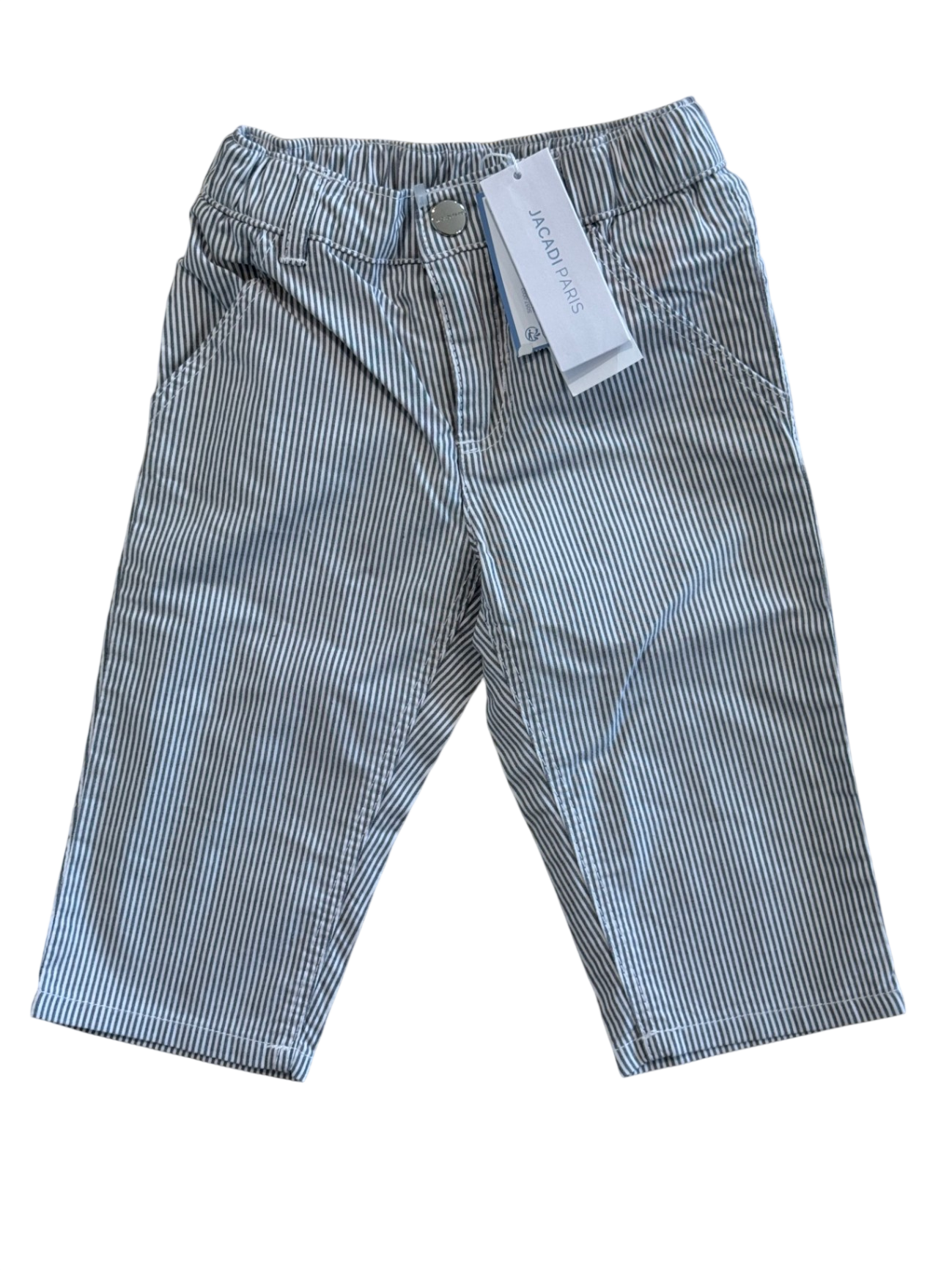 Jacadi Pants, Grey and white stripe, 0