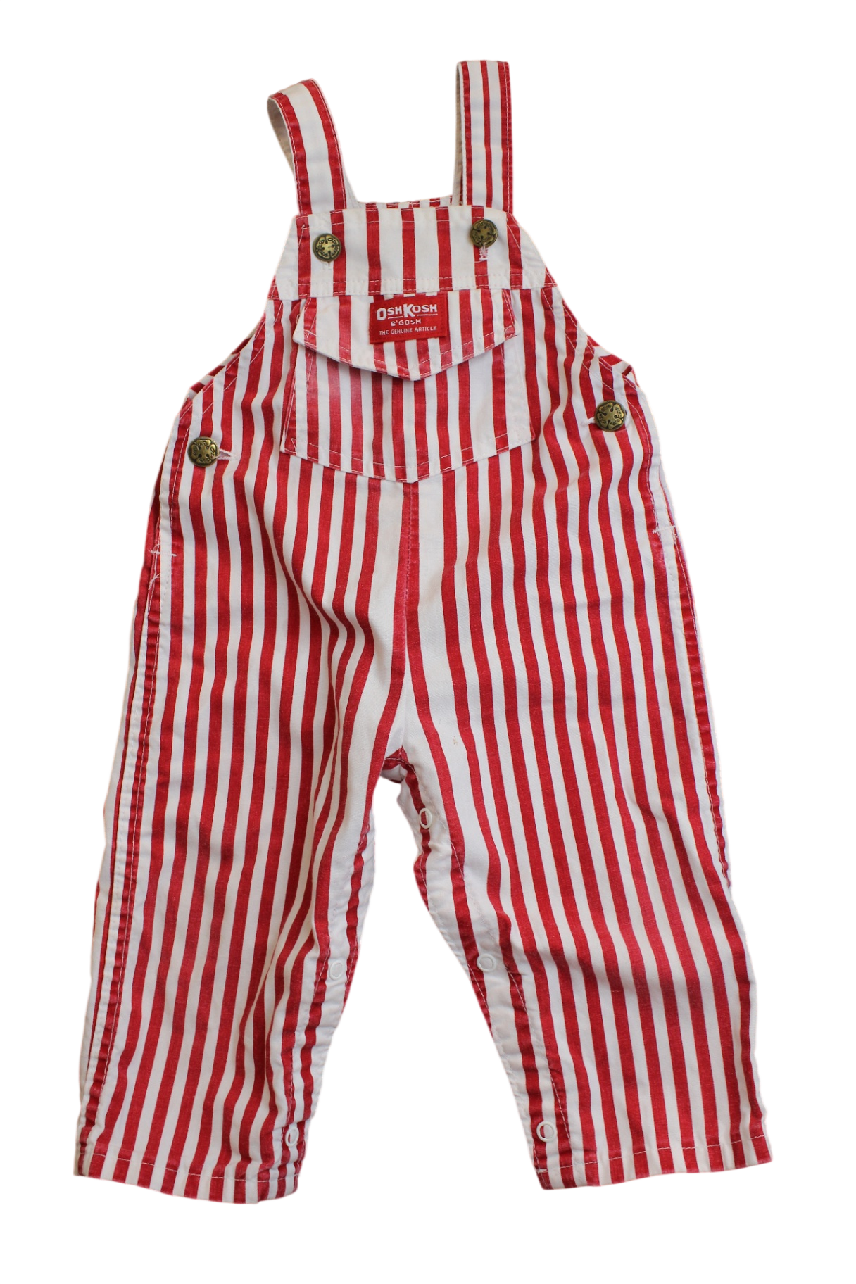 OshKosh B'gosh Overalls, Red/White, 18m
