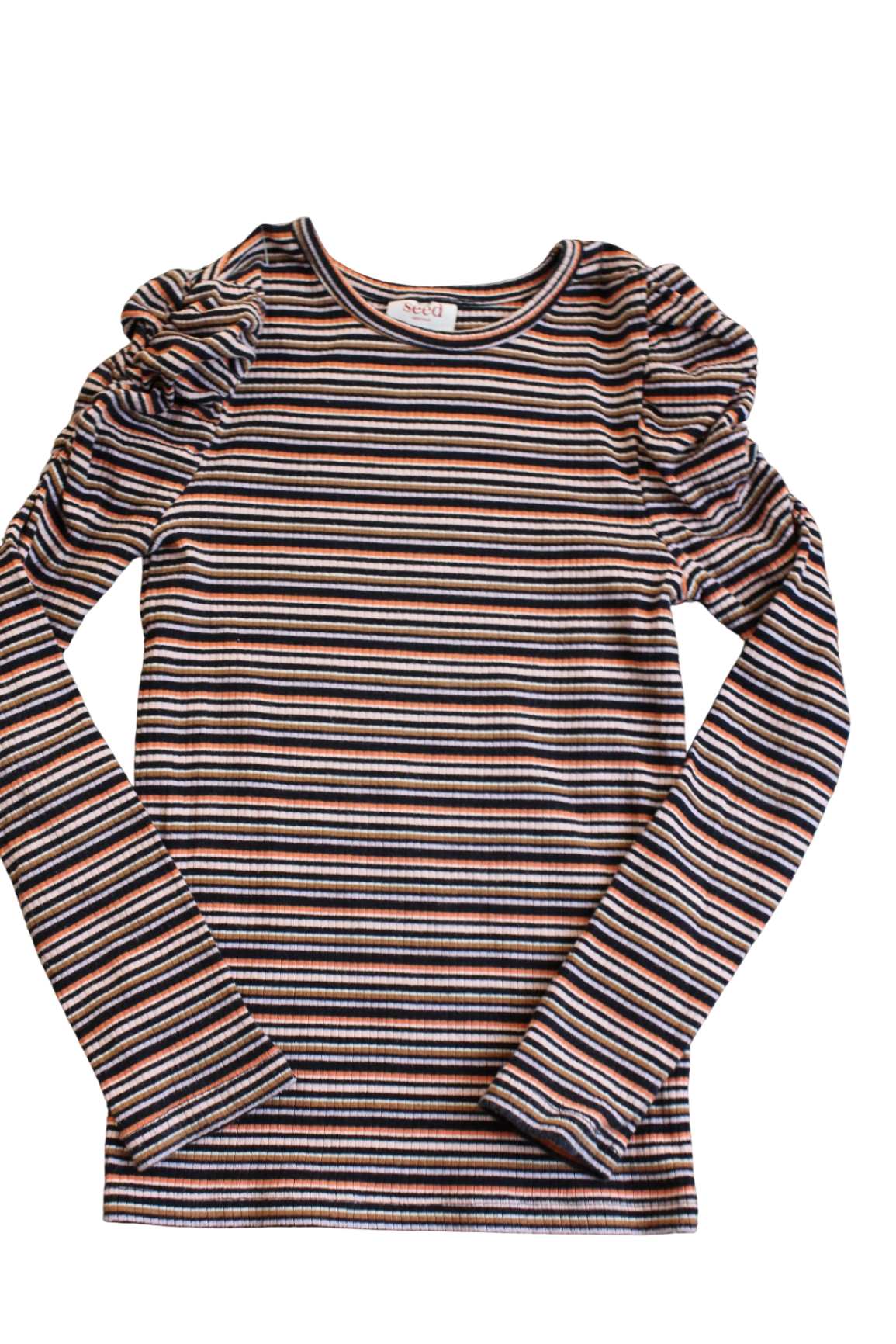 Seed Long-Sleeve T-Shirt, Black, white and orange, 7