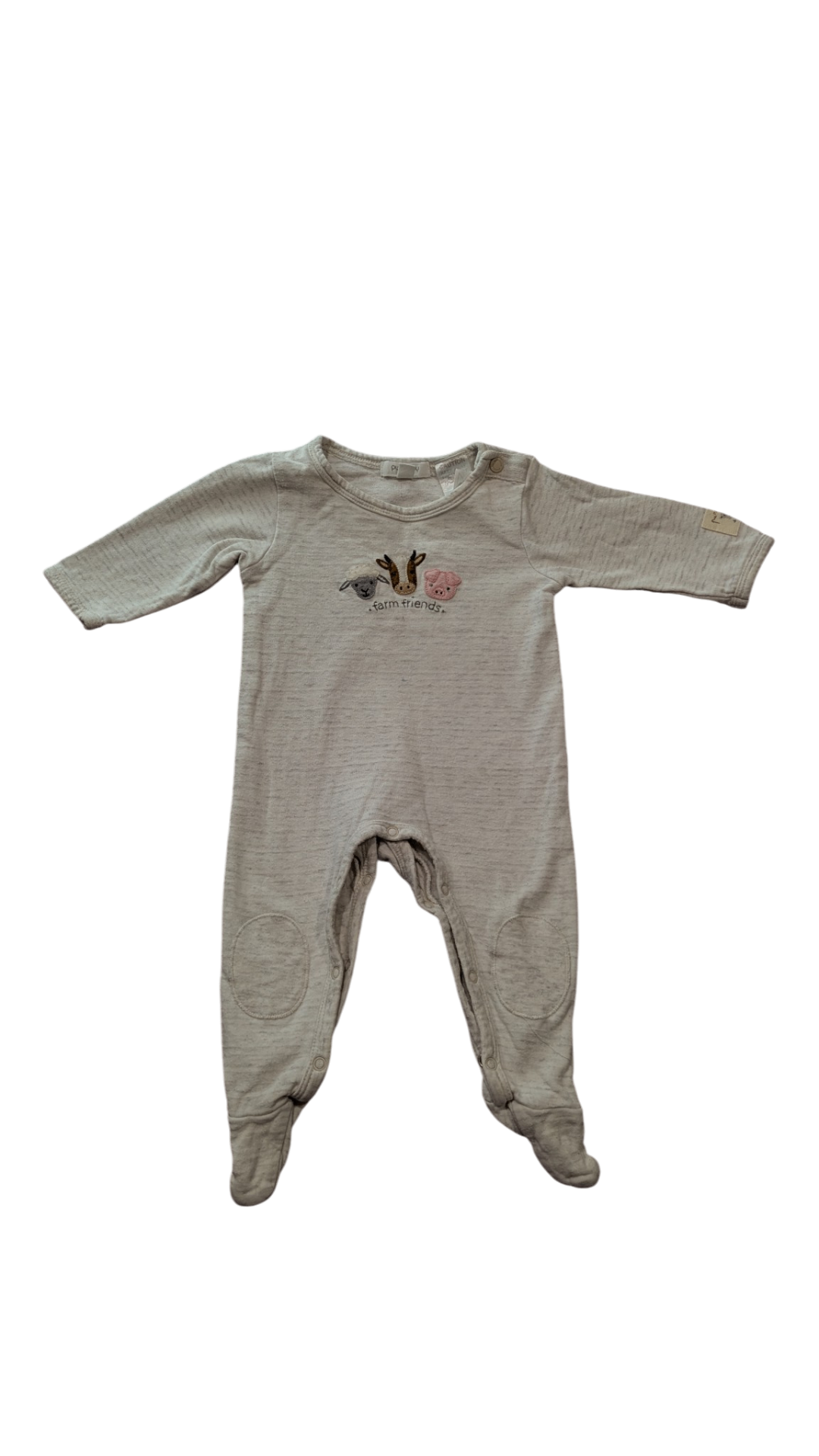 Purebaby Jumpsuit, Light Grey, 000