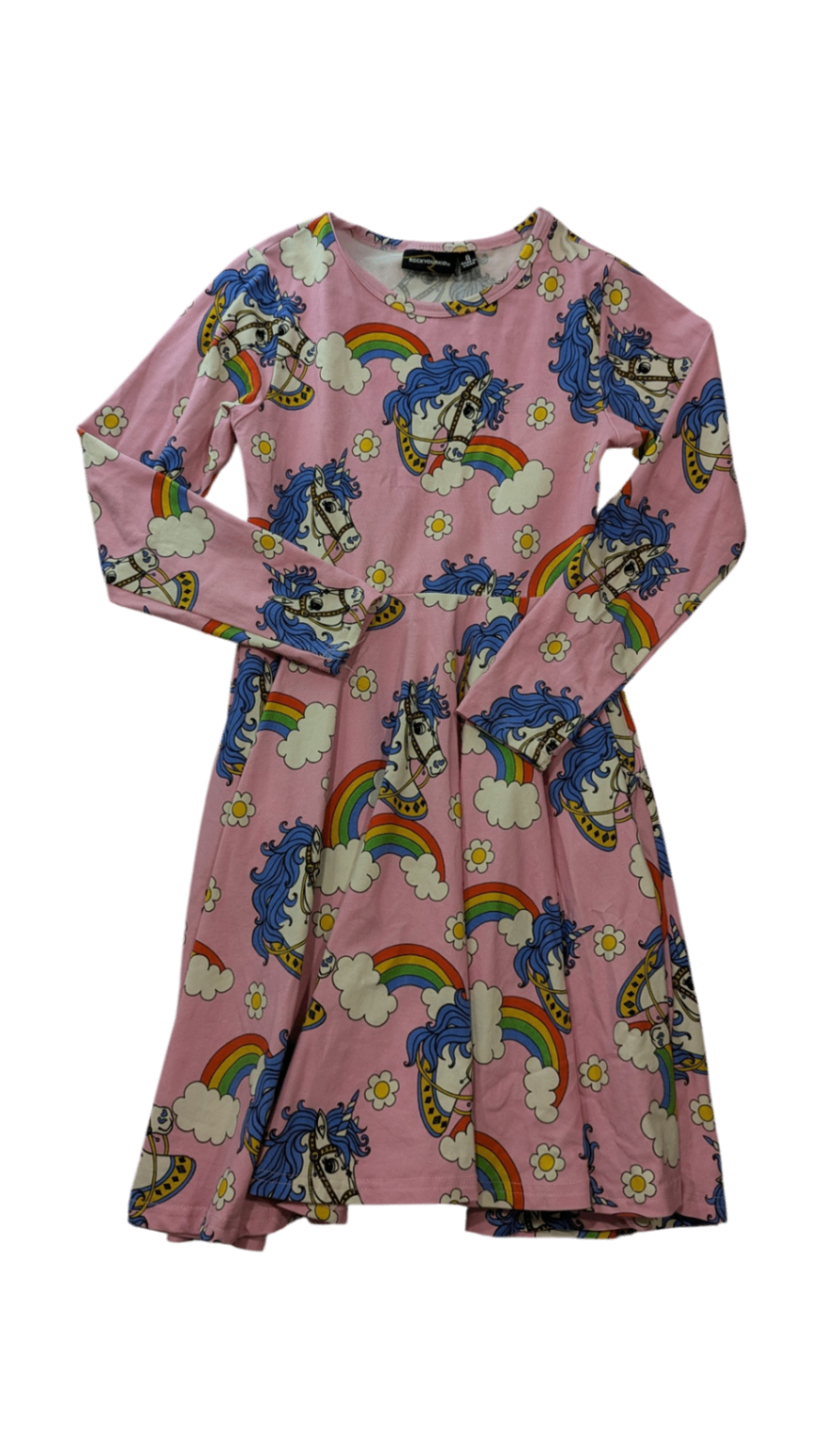 Rock Your Baby Dress, Pink Unicorn Multi, 8