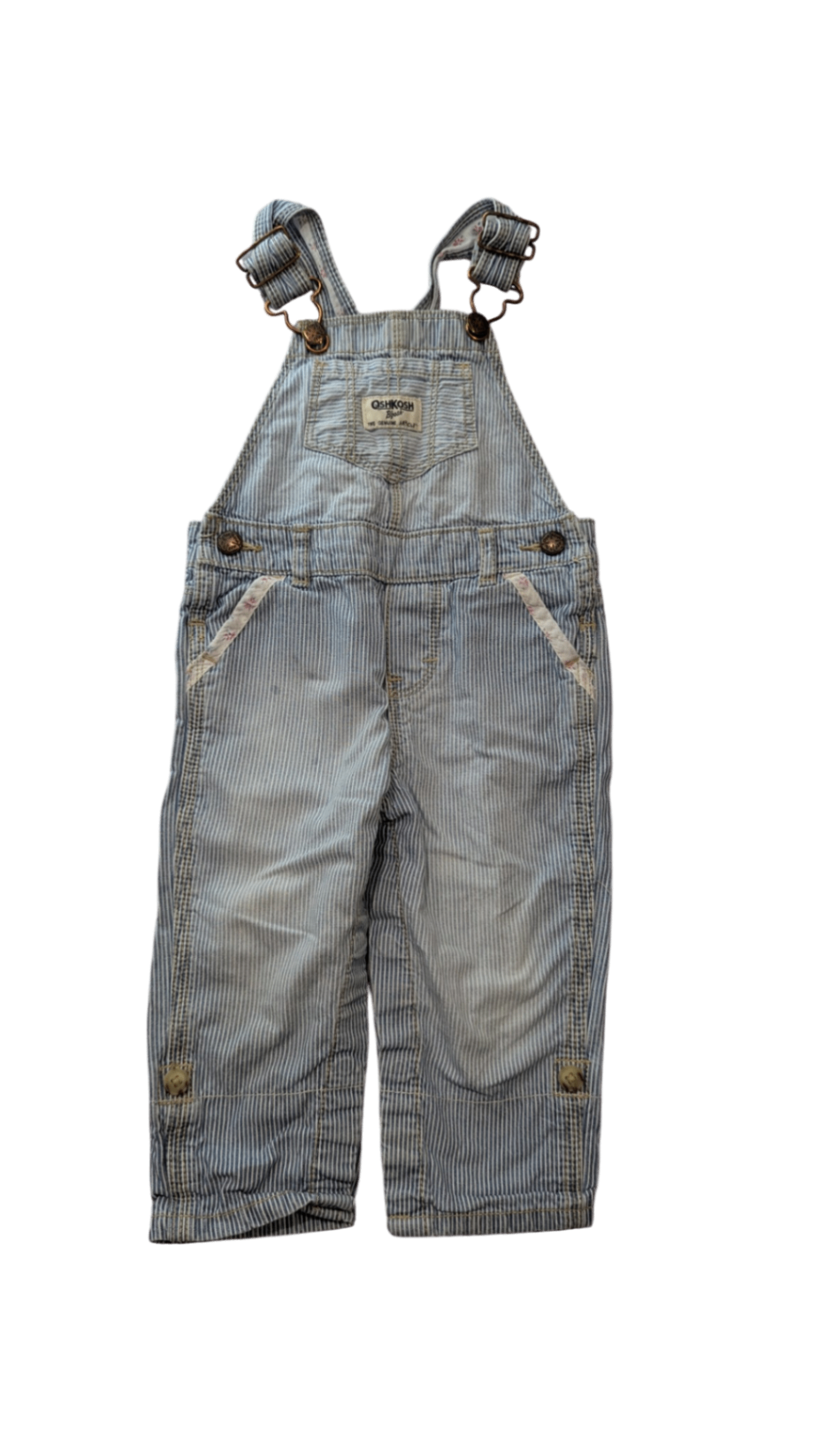 OshKosh B'gosh Overalls, Blue Stripes, 12M