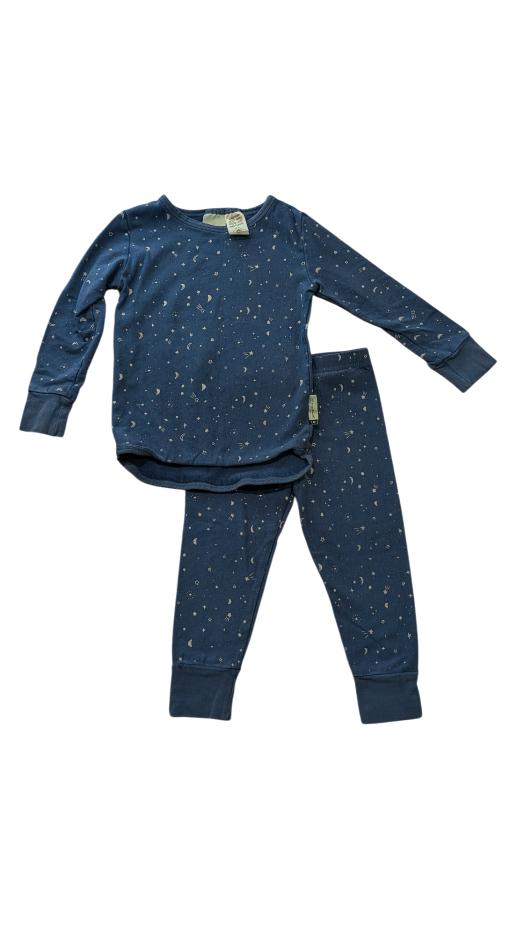 Ergopouch Pajama Set, Navy Blue w Stars, 2, 1.0 TOG