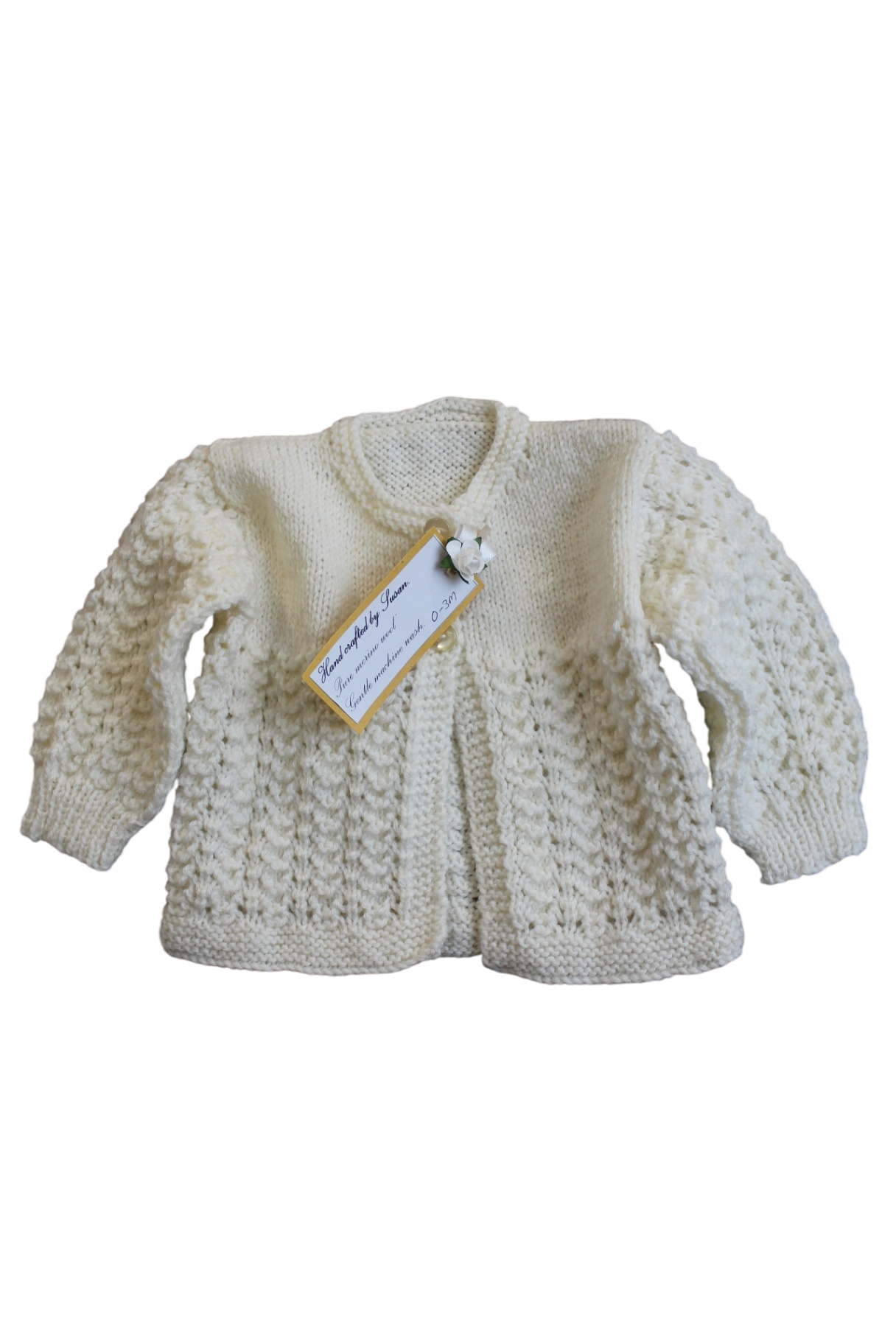 Handknit Knitwear, Cream, 000