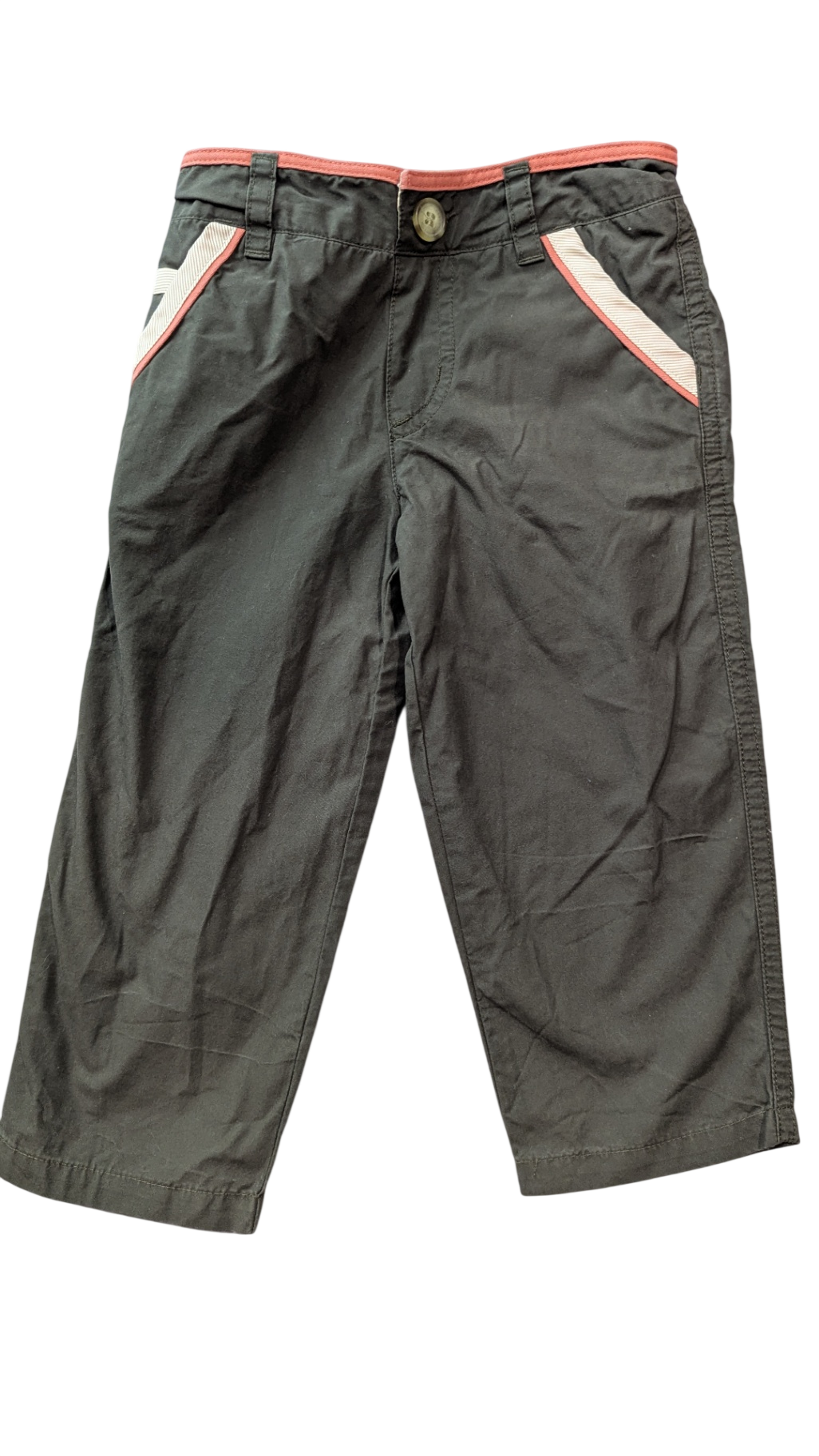 Chino Pants, Brown/coral, Labelled 0 (more like 1-2)