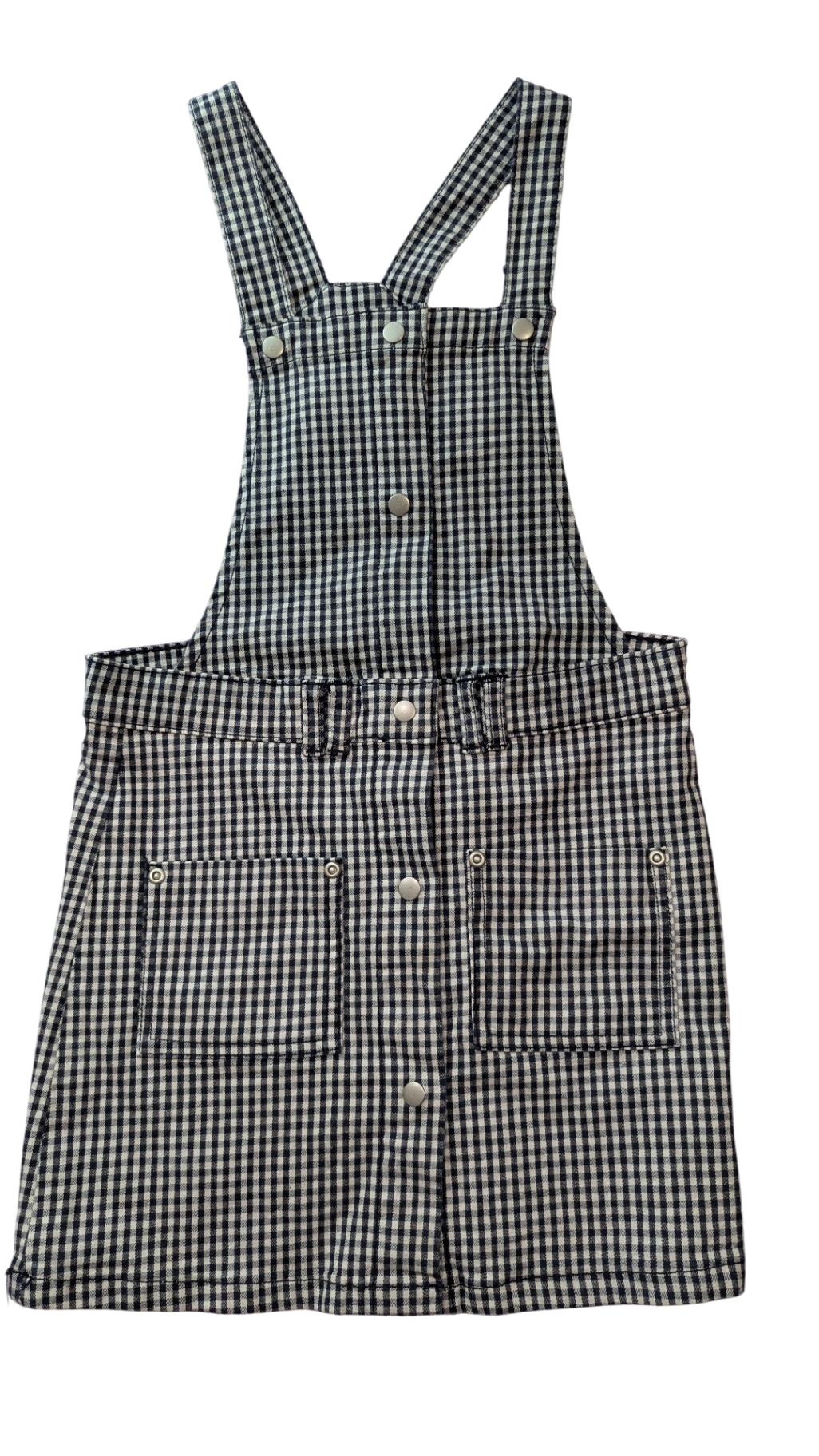 Seed Pinafore, Navy and White check, 9