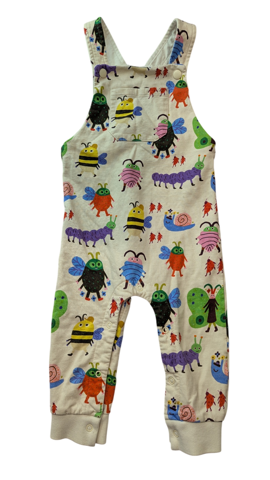 Gorman Kids Overalls, Cream with multicolour print, 18-24m