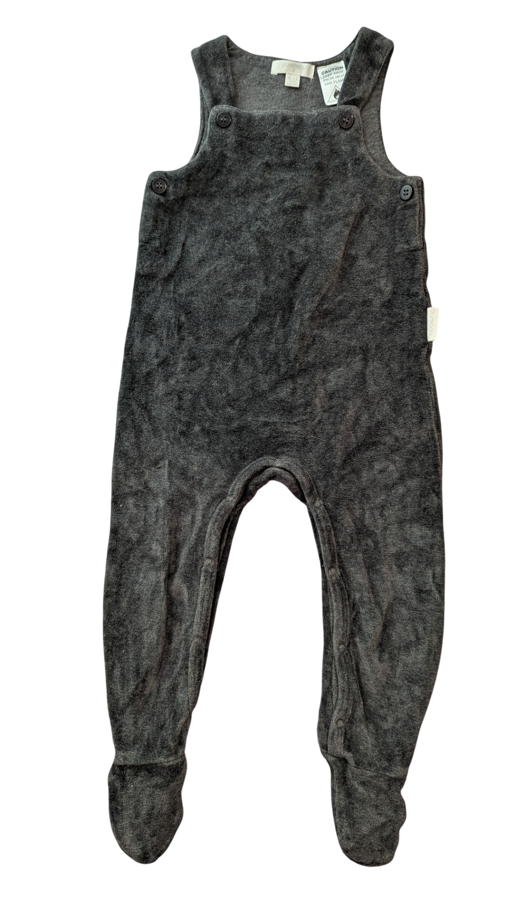 Purebaby Overalls, Dark Grey, 0