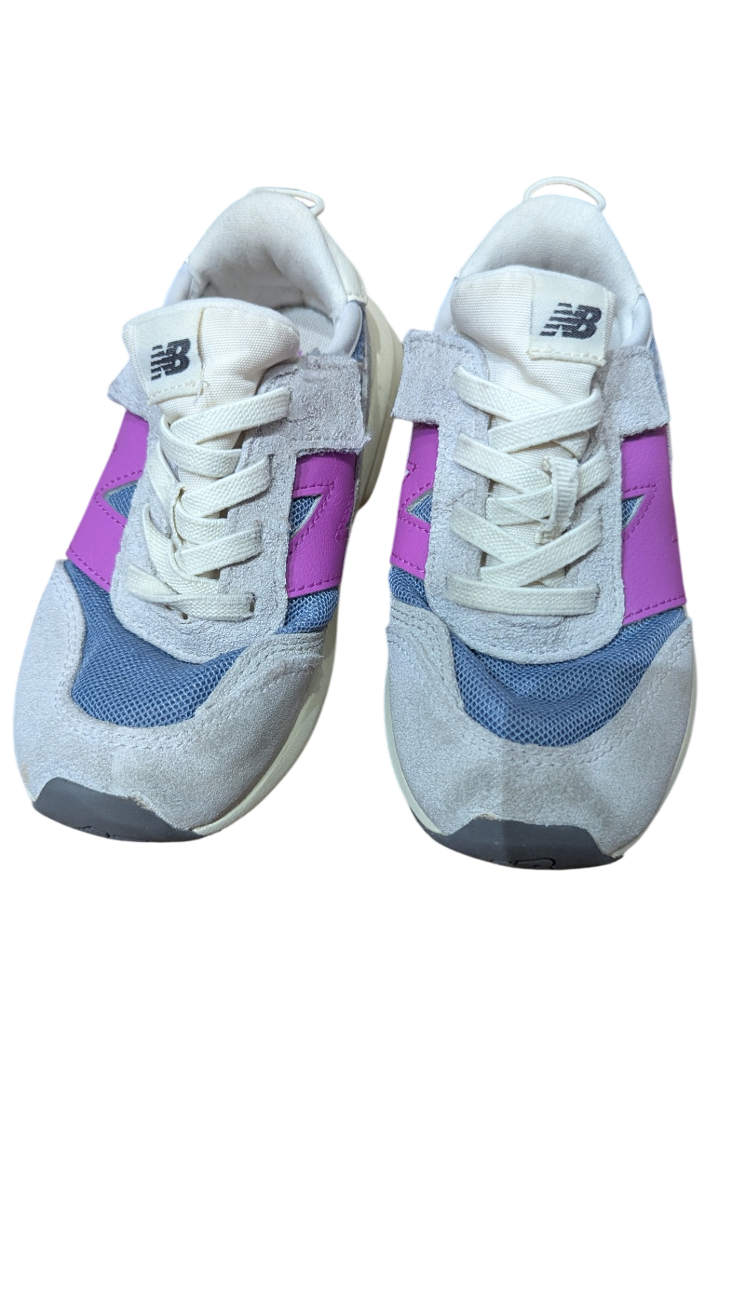 New Balance Sneakers, Grey, white, and purple, Not visible