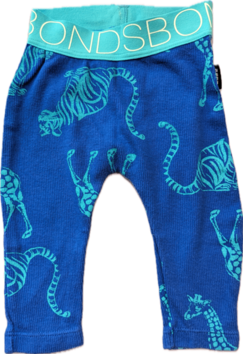 Bonds Leggings, Blue/Turquoise tigers, 000