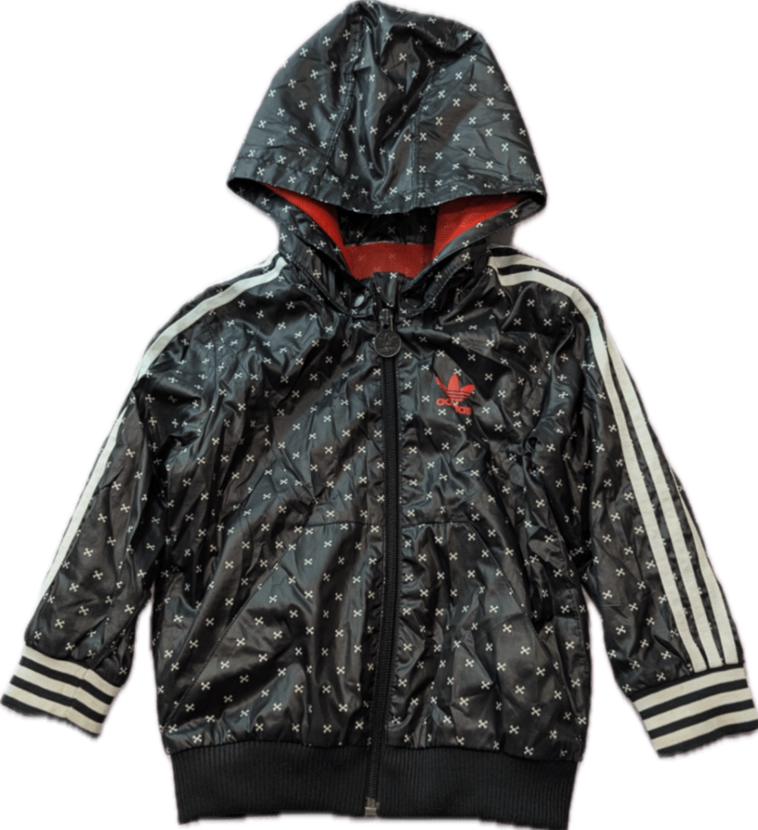 Adidas Jacket, Black/red crossbones, 1? (Tags cut)