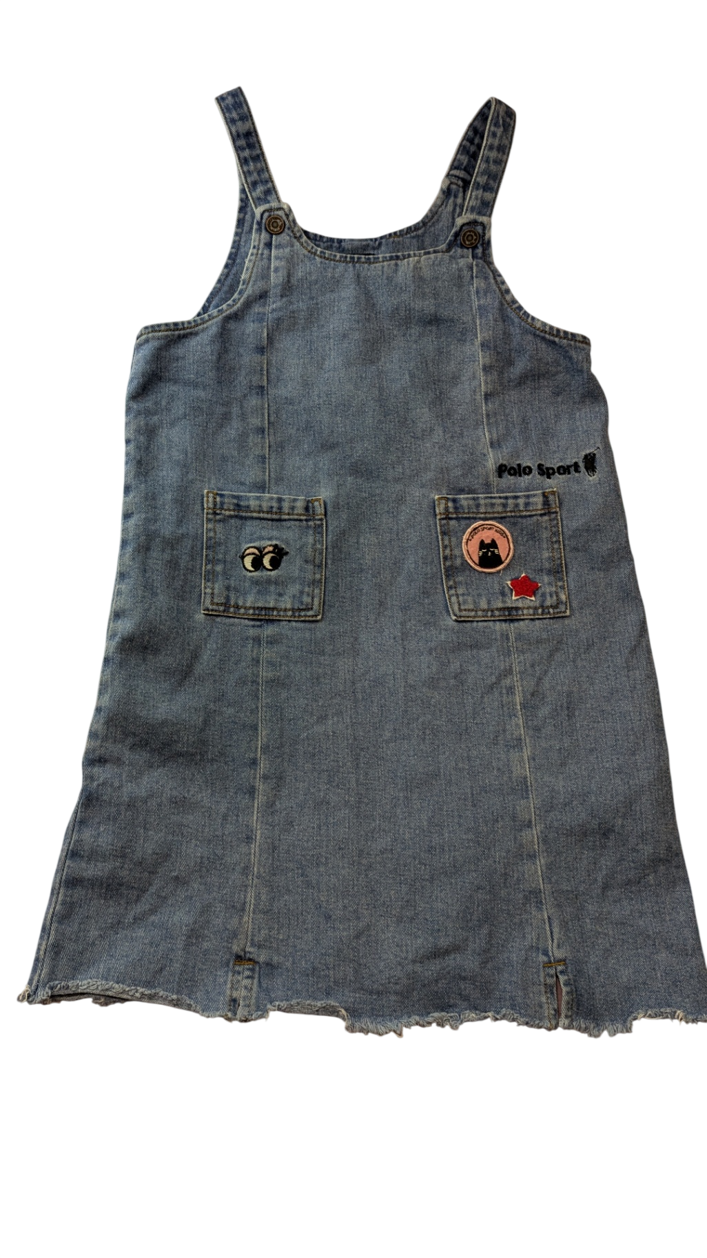 Polo Sport Pinafore Dress, Blue, 10