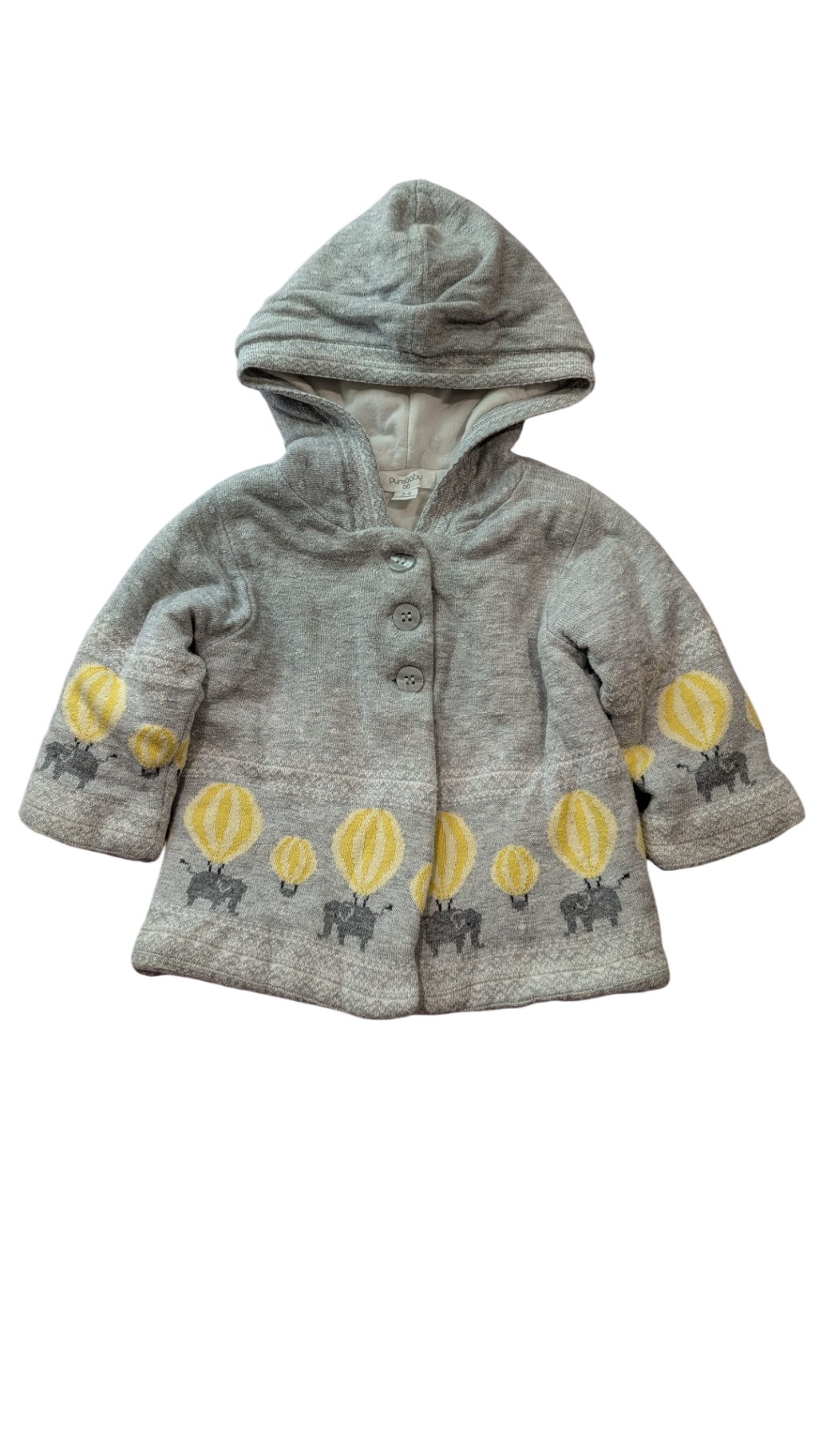 Purebaby Jacket, Grey and Yellow, 00