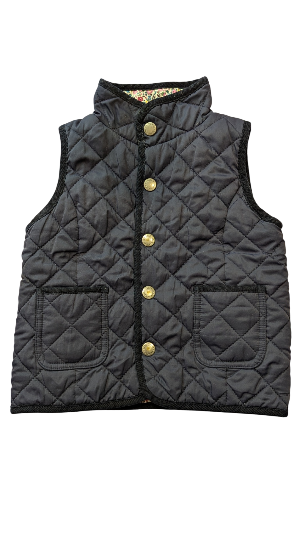 Jojo Maman Bebe Jacket, navy - floral lining, 1