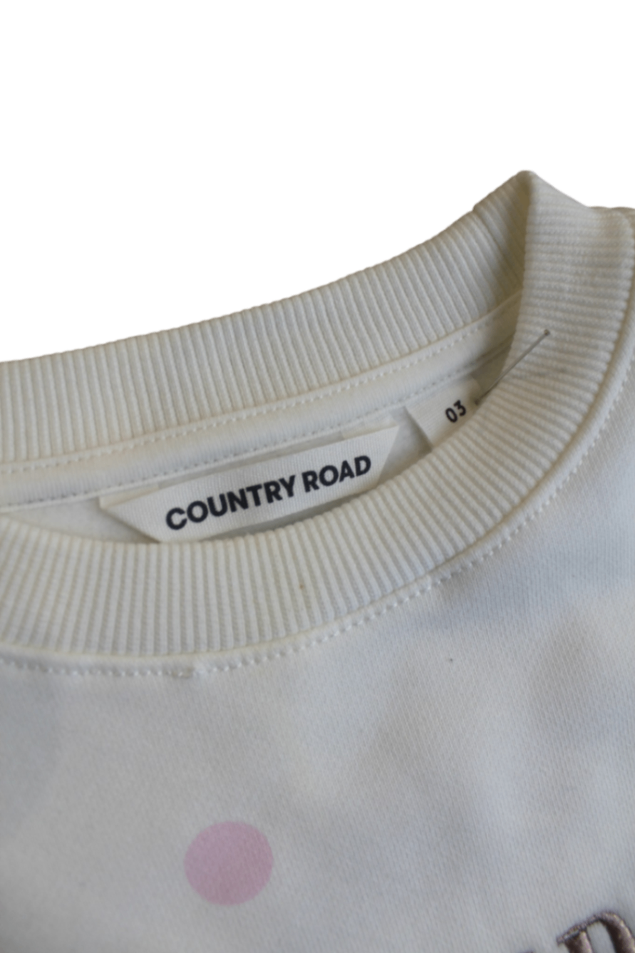 Country Road Jumper, Cream with multicolour polka dots, 3