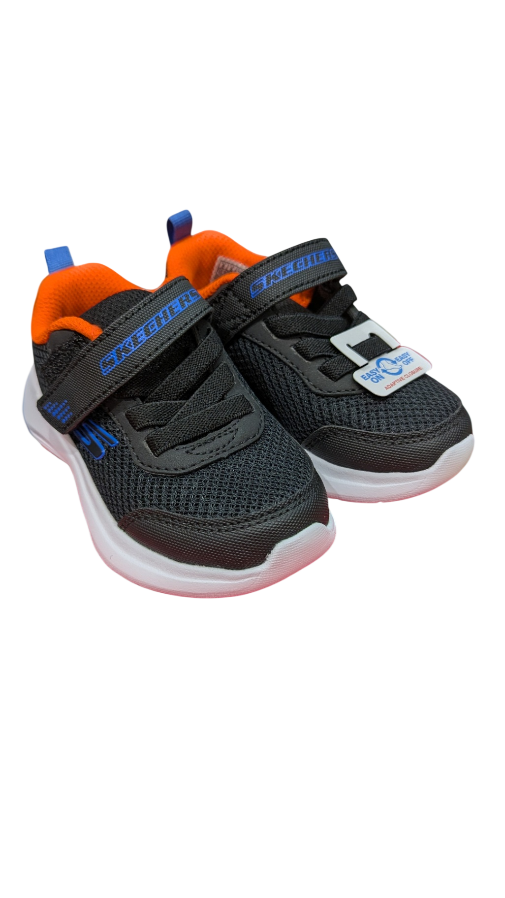 Skechers Sneakers, Black/Fluro Orange/Blue, EU 22/US 6
