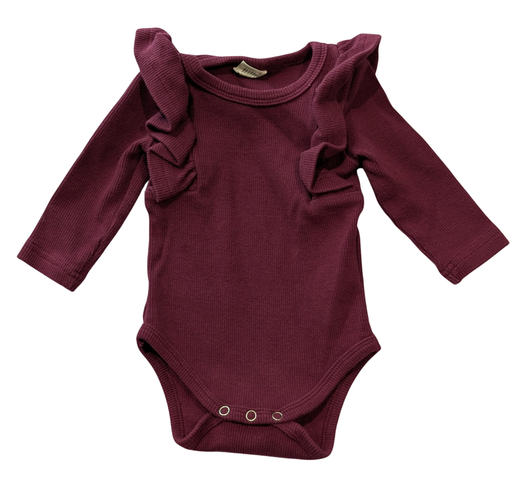 With Love for Kids Bodysuit, Burgundy, 0
