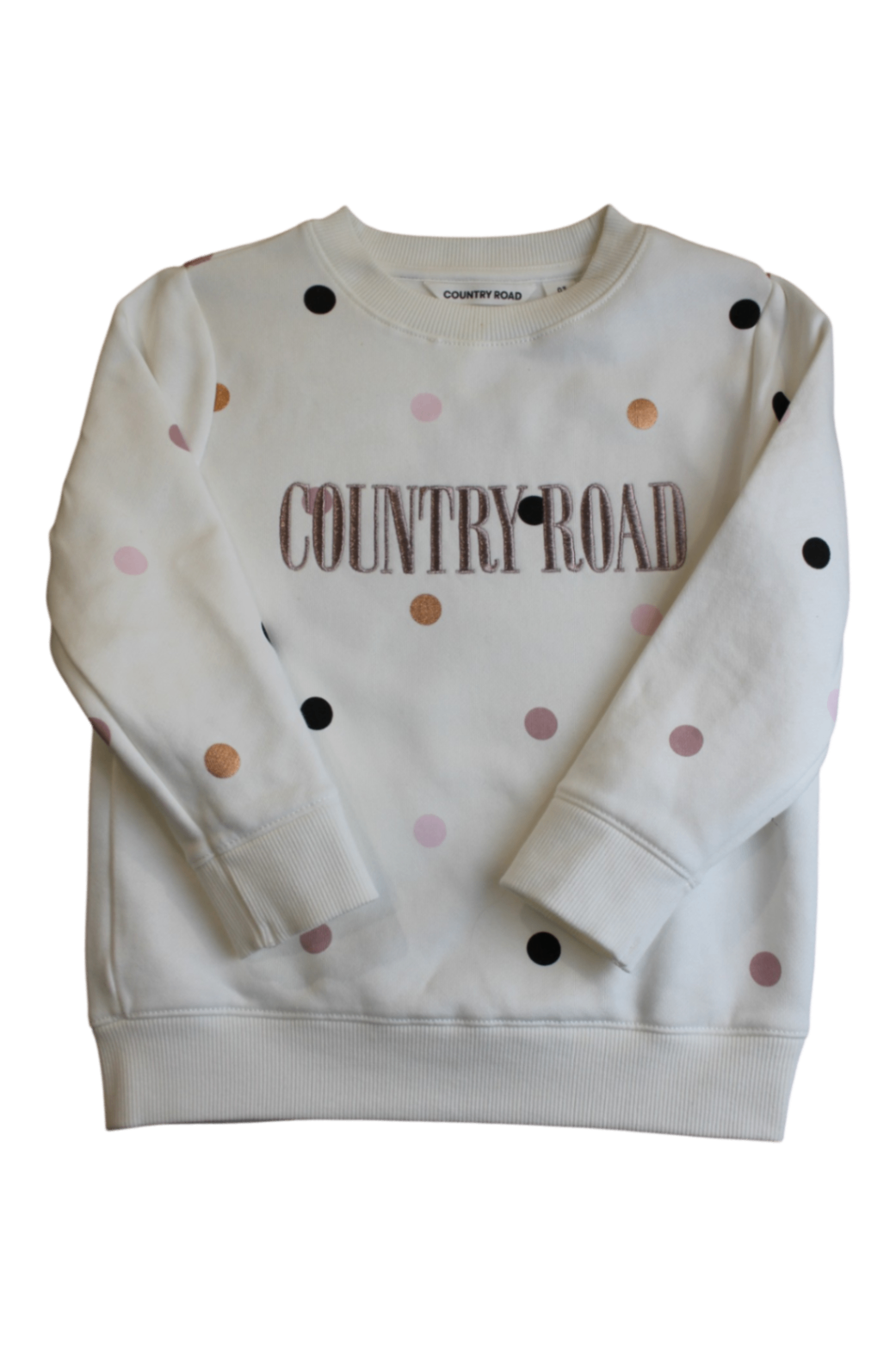 Country Road Jumper, Cream with multicolour polka dots, 3