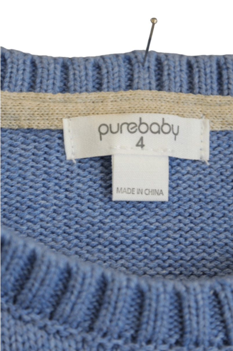 Purebaby Jumper, Blue, 4