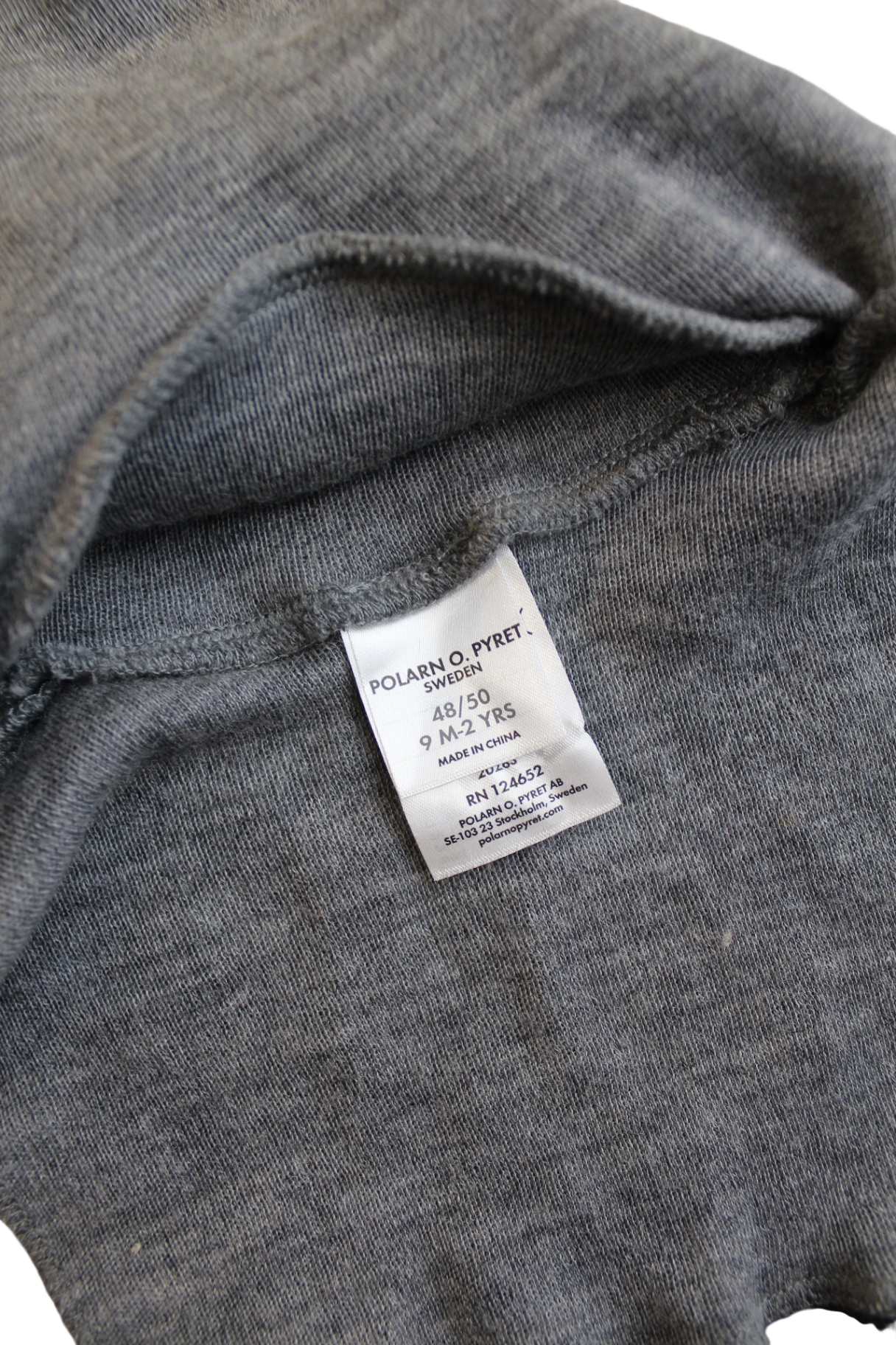 Polarn O. Pyret Neck Warmer, Grey, 9-18m