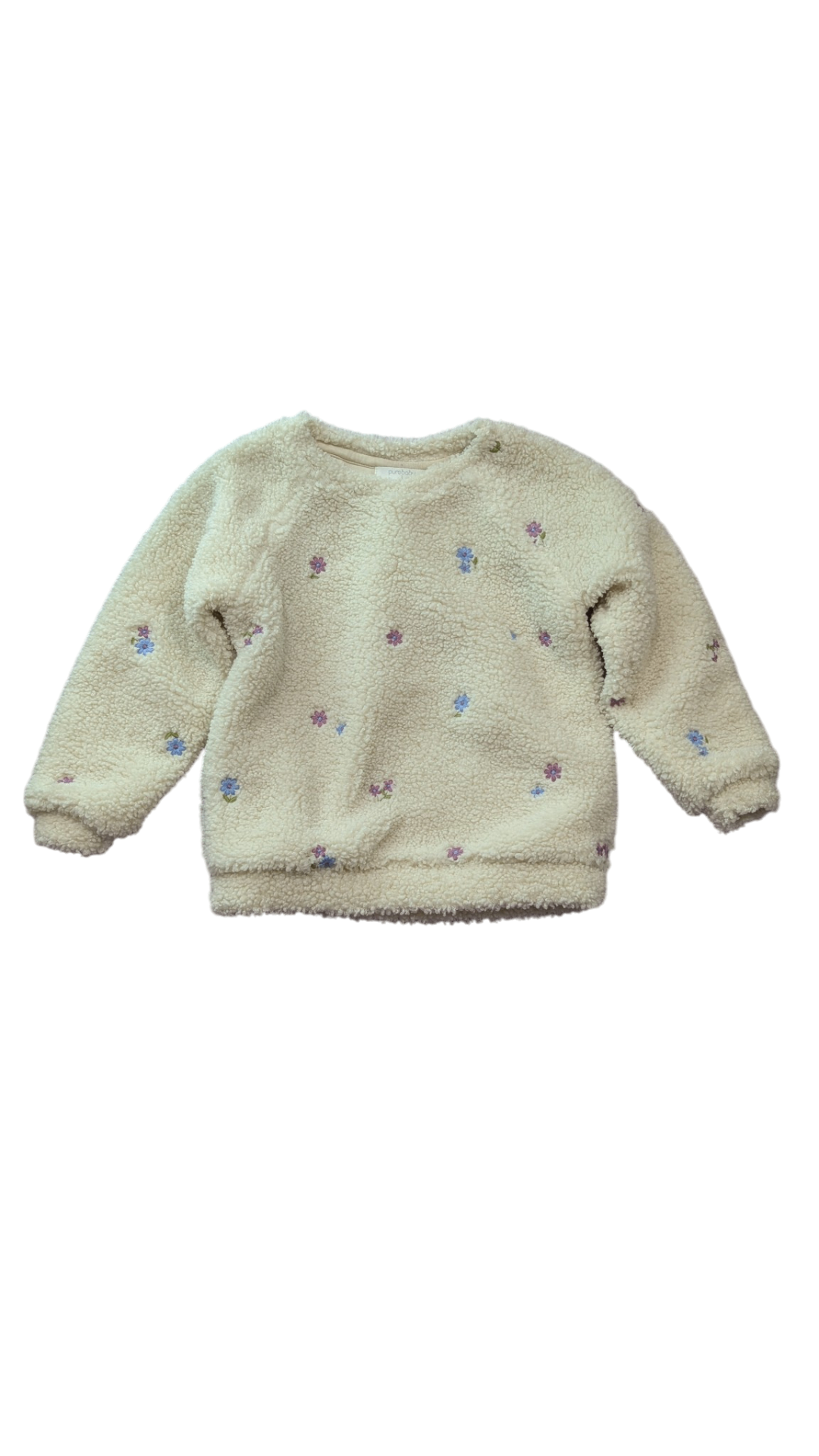 Purebaby Jumper, Cream w Multi flowers, 3