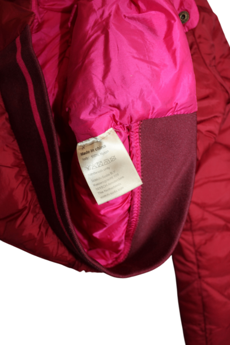 Scotch & Soda R'Belle Puffer Jacket, Maroon/Pink, 6-7