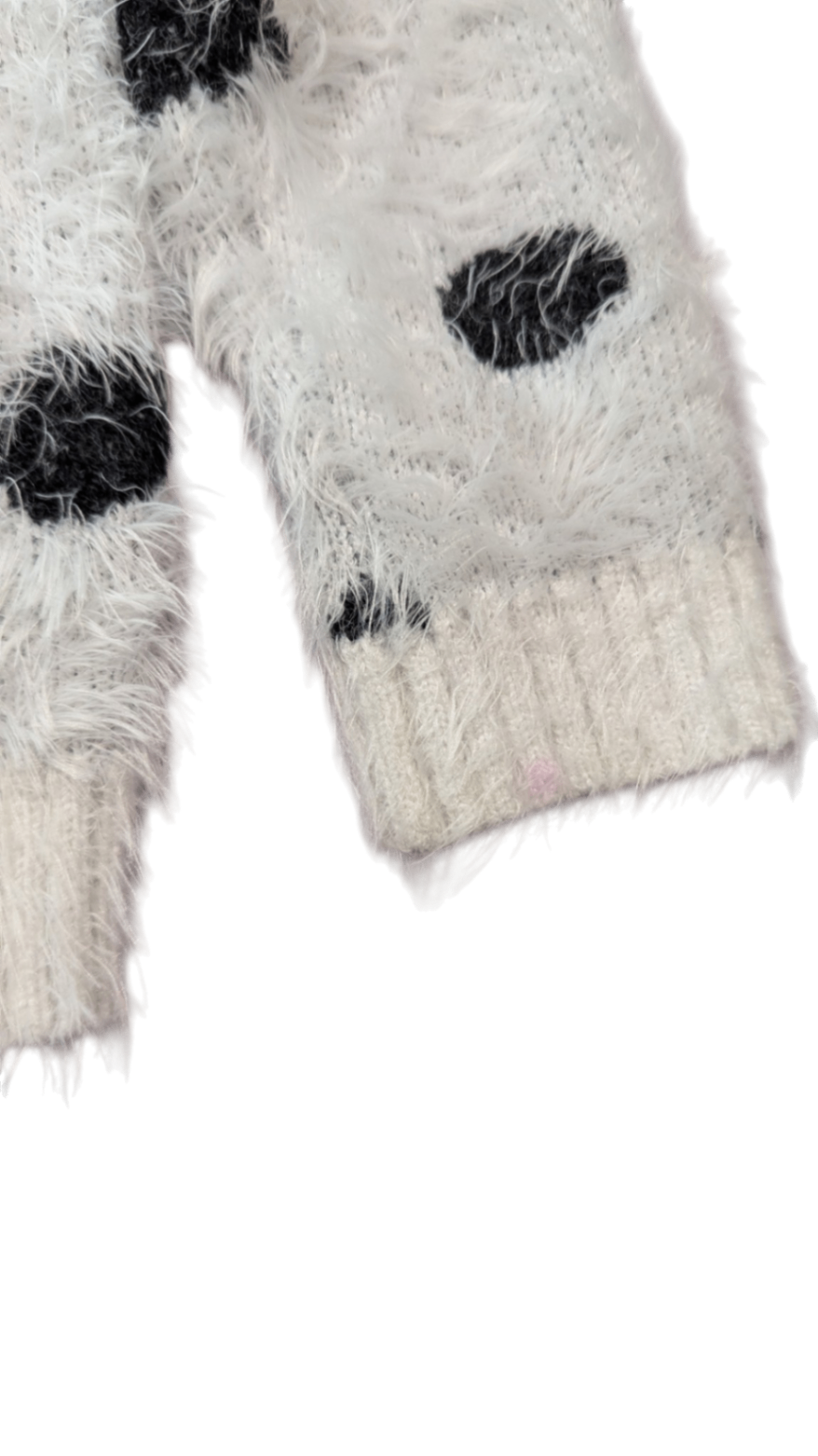 Seed Jumper, White w Black Polka Dots, 4-5Y