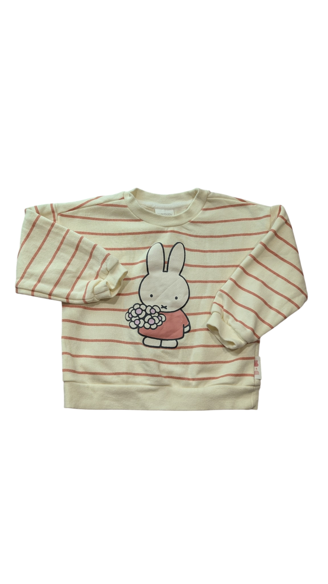 Kyndbaby Jumper, Miffy w Cream Coral Stripes, 2