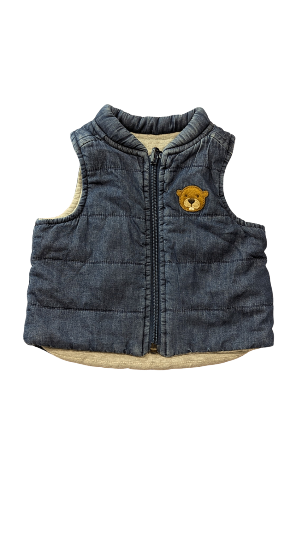 Purebaby Vest, Blue, 000