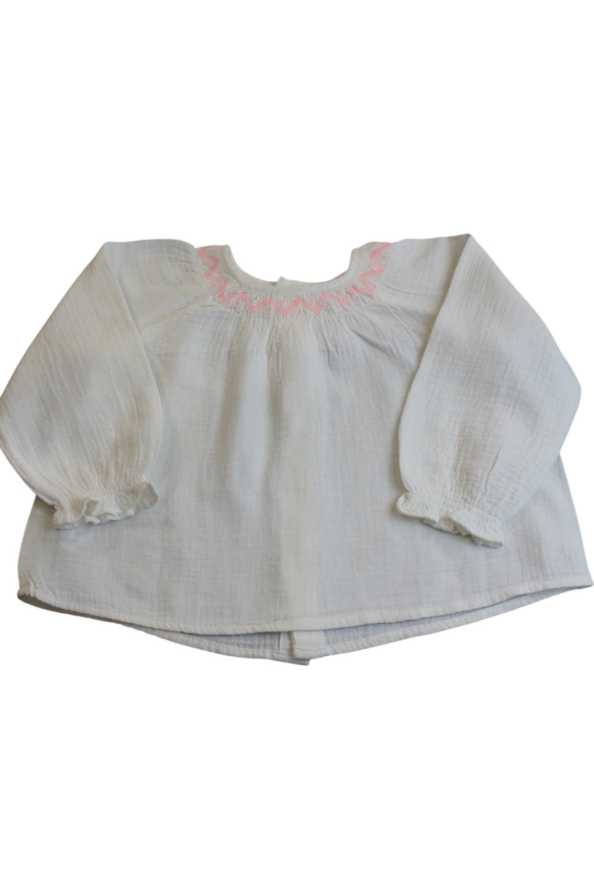 Country Road Blouse, Ivory and pink, 1