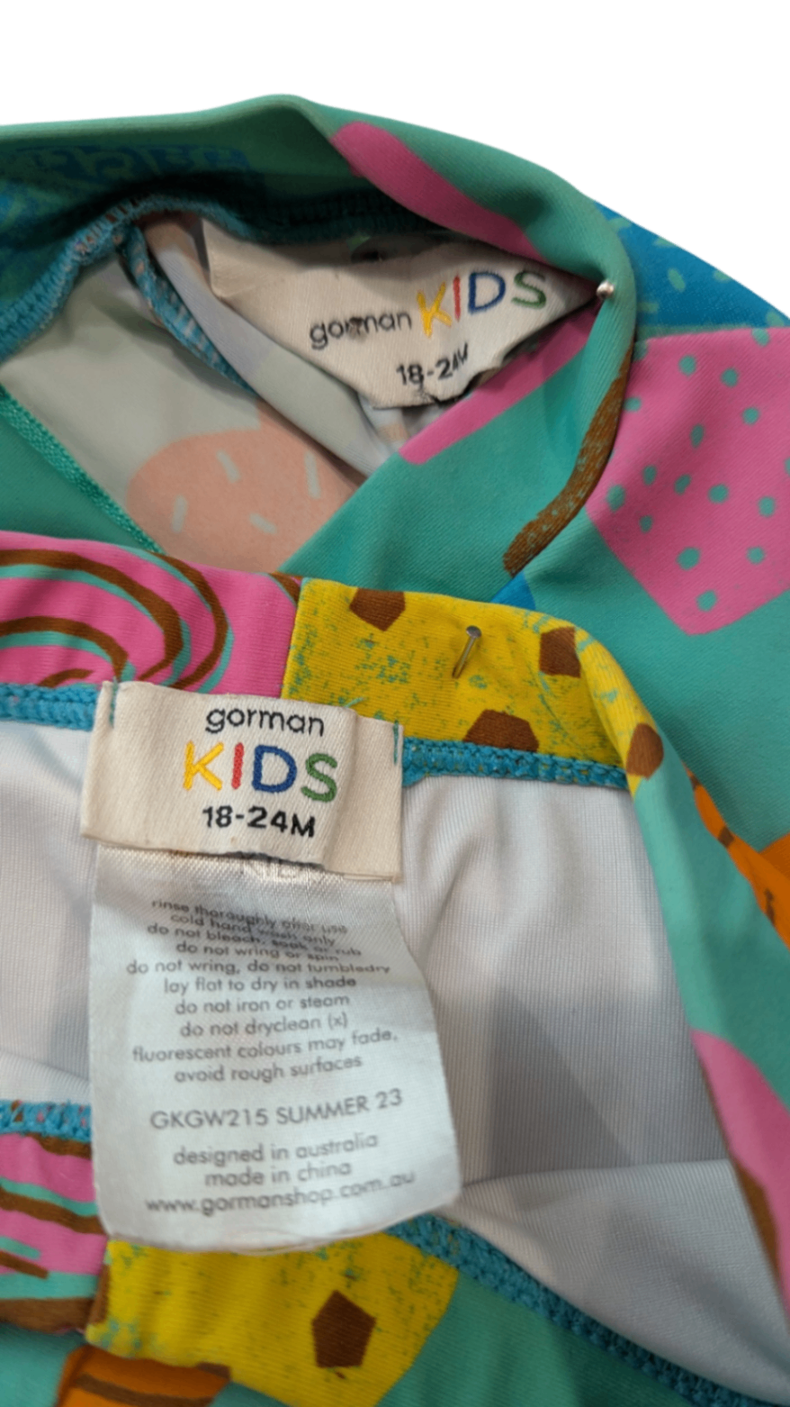 Gorman Playground Swim Shorts, Turquoise multicolour, 2