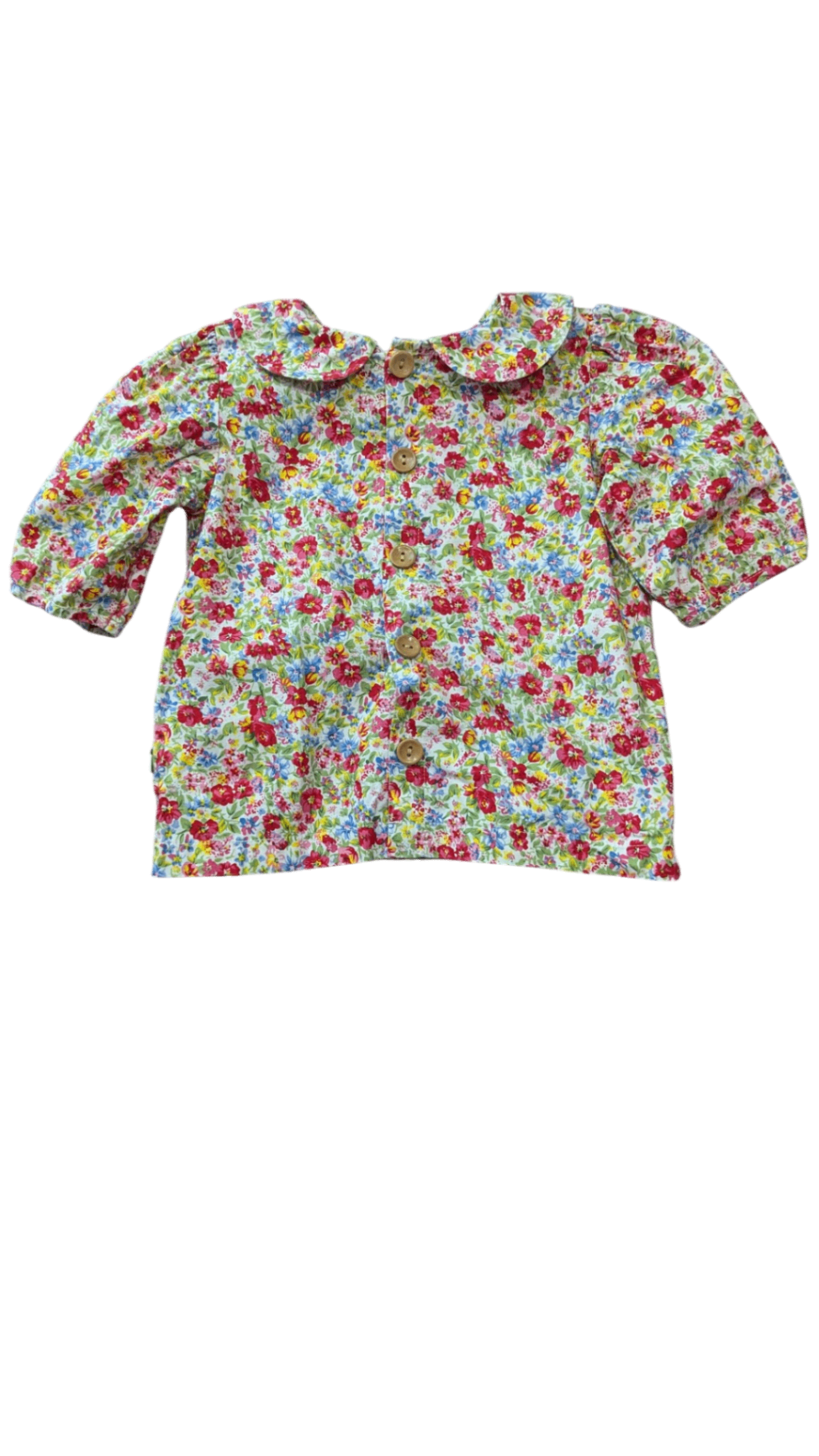 Lacey Lane Shirt, Multicolour floral with red, pink, blue, green and yellow, 2