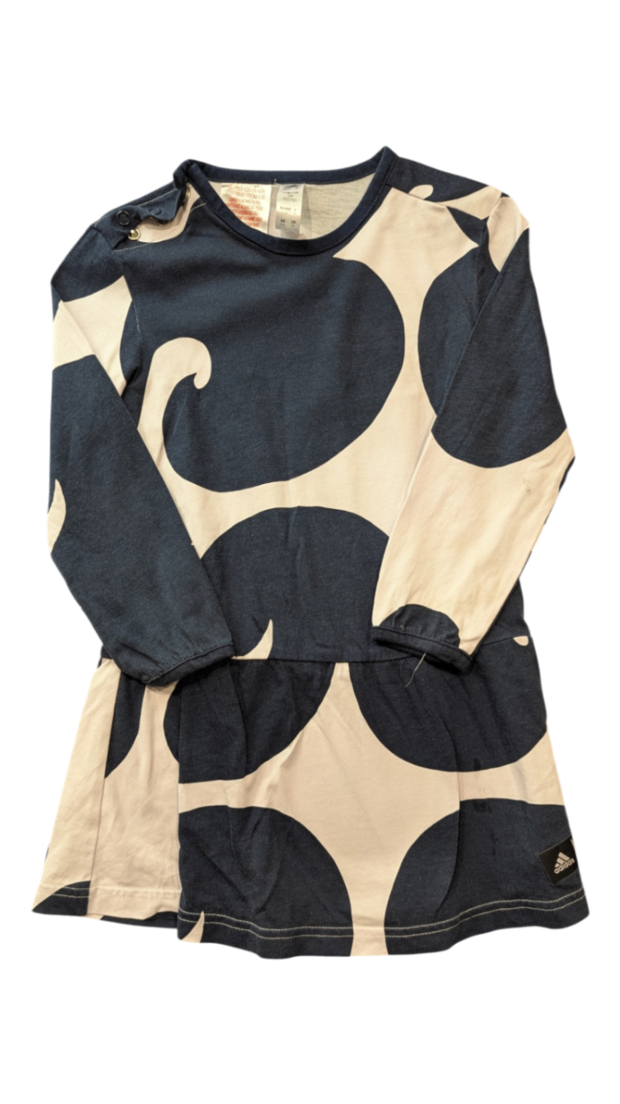 Adidas x Marimekko Dress, Navy and lilac, 2-3
