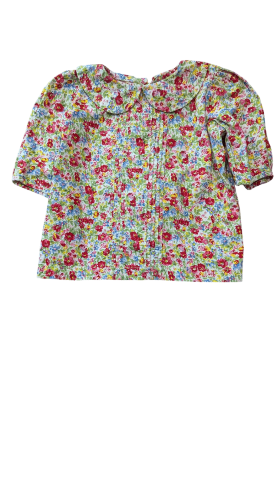 Lacey Lane Shirt, Multicolour floral with red, pink, blue, green and yellow, 2