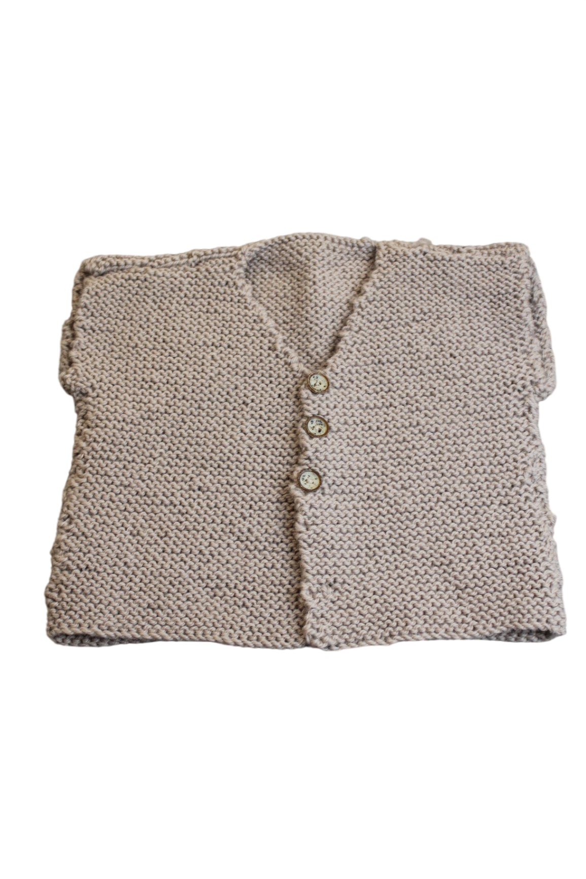 Handknit Knit Vest, brown, 1