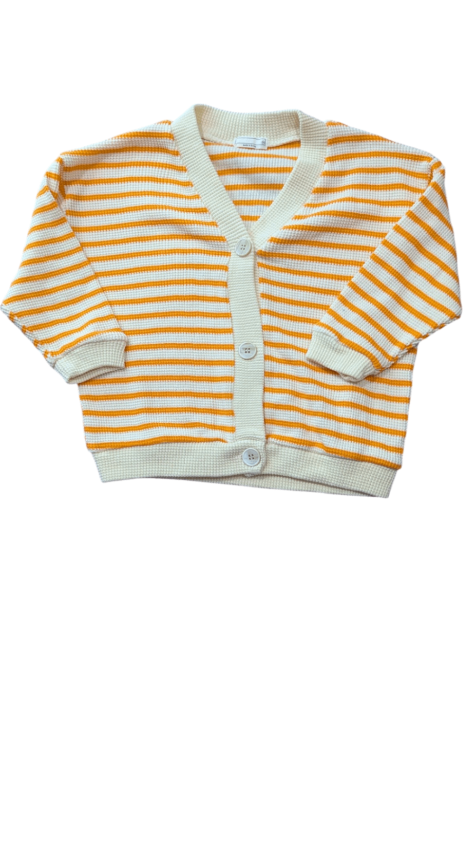 Unknown Cardigan, Cream and orange, M